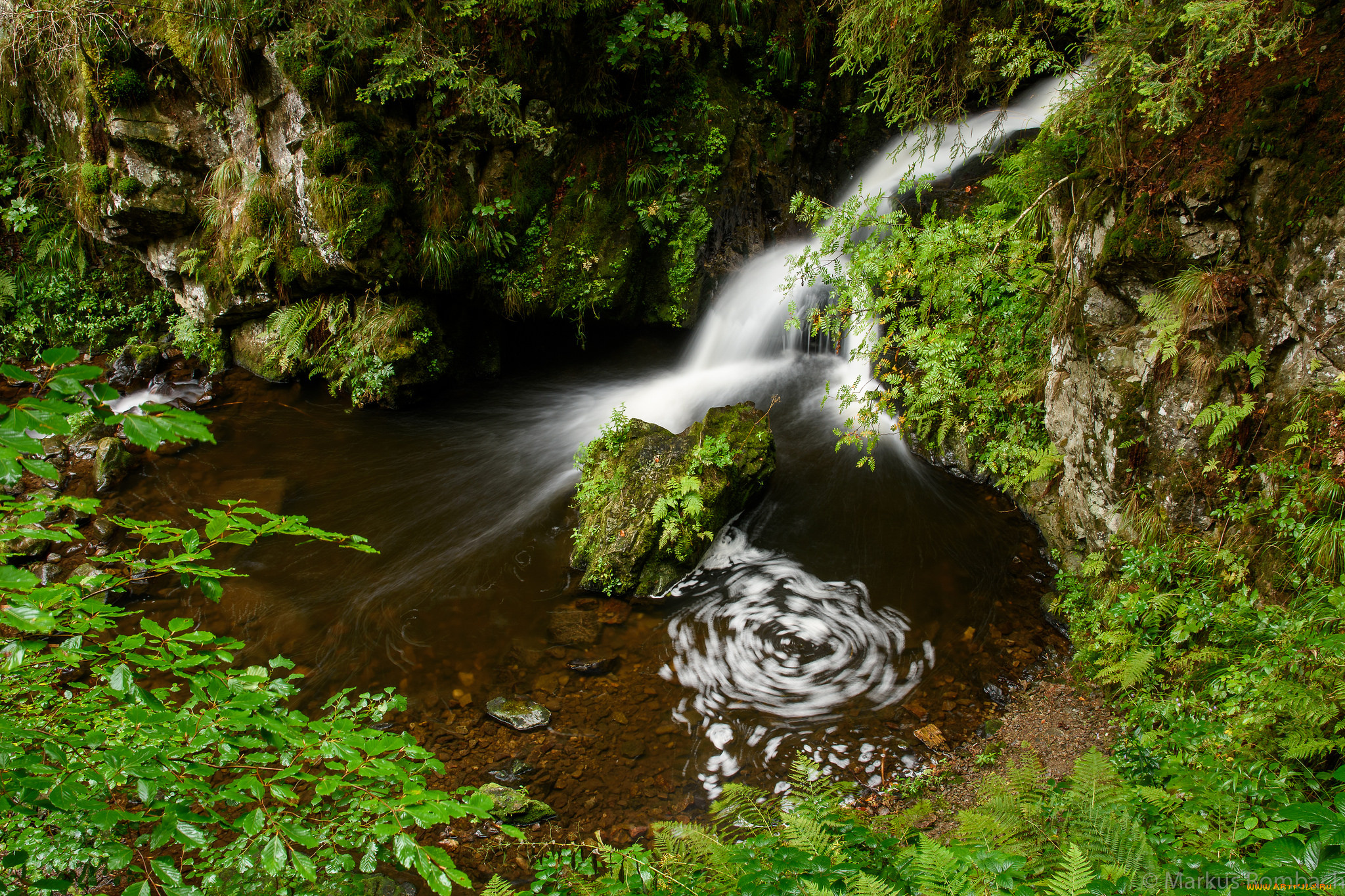 природа, водопады, река, лес