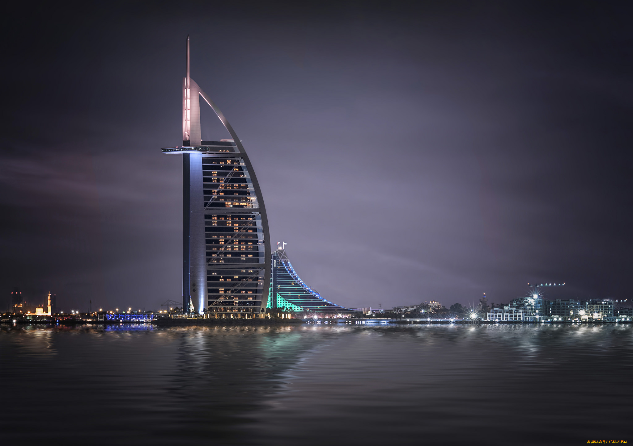 burj, al, arab, luxury, hotel, in, dubai, города, дубай, , оаэ, простор