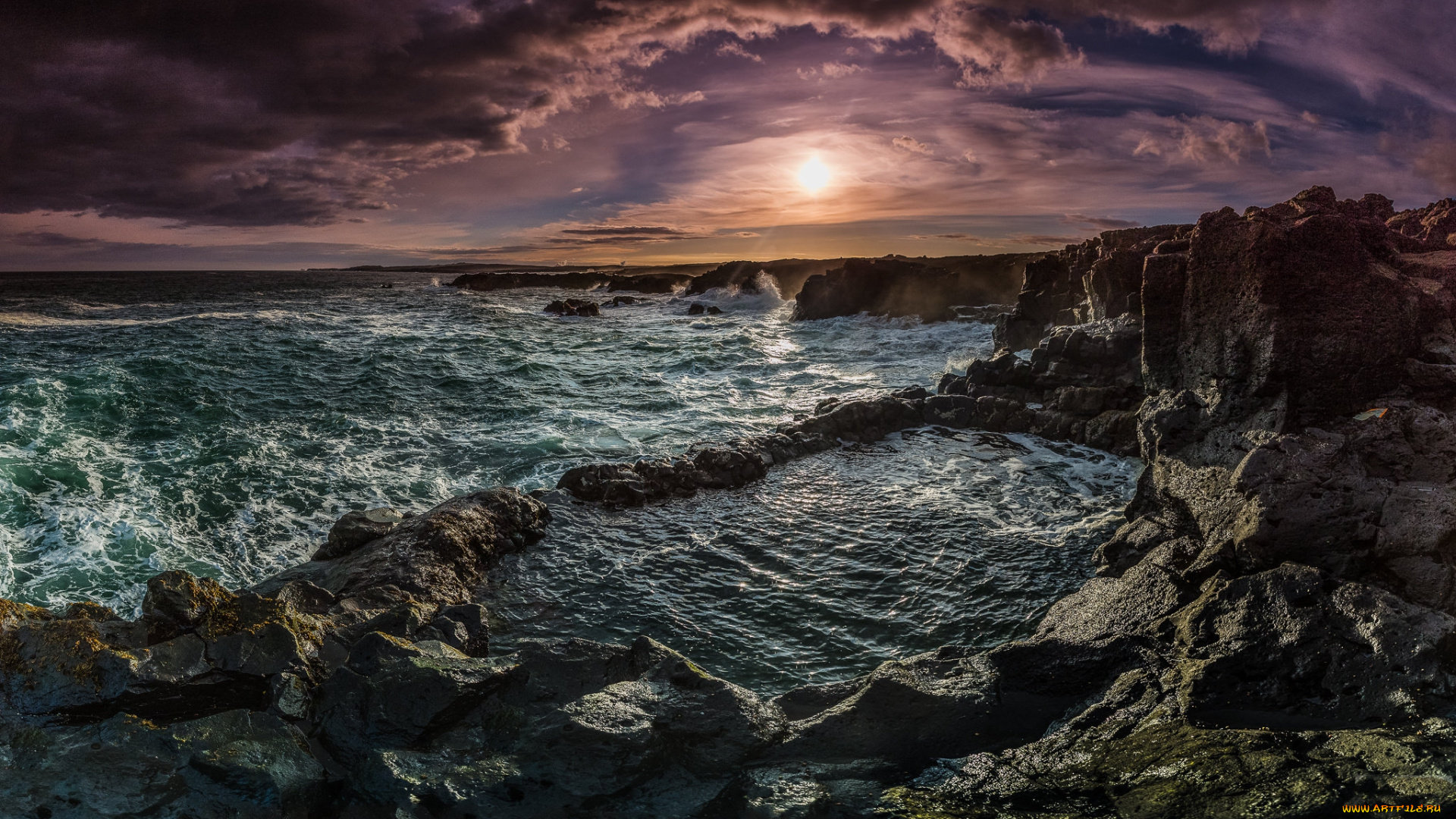 природа, побережье, простор