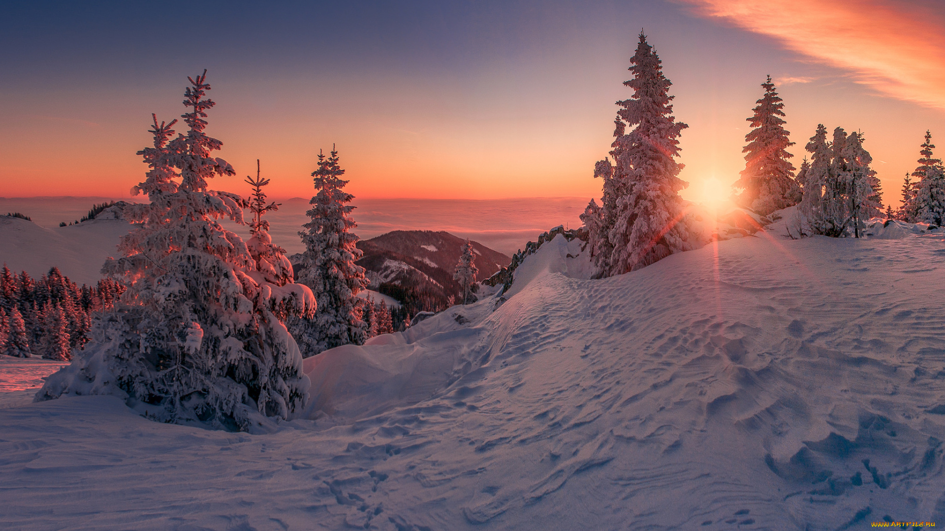 природа, зима, простор