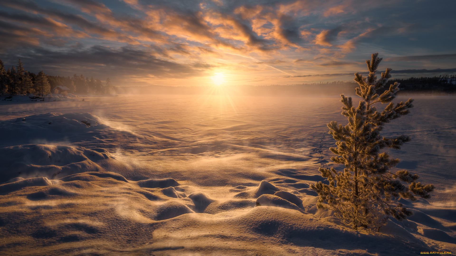 природа, зима, простор