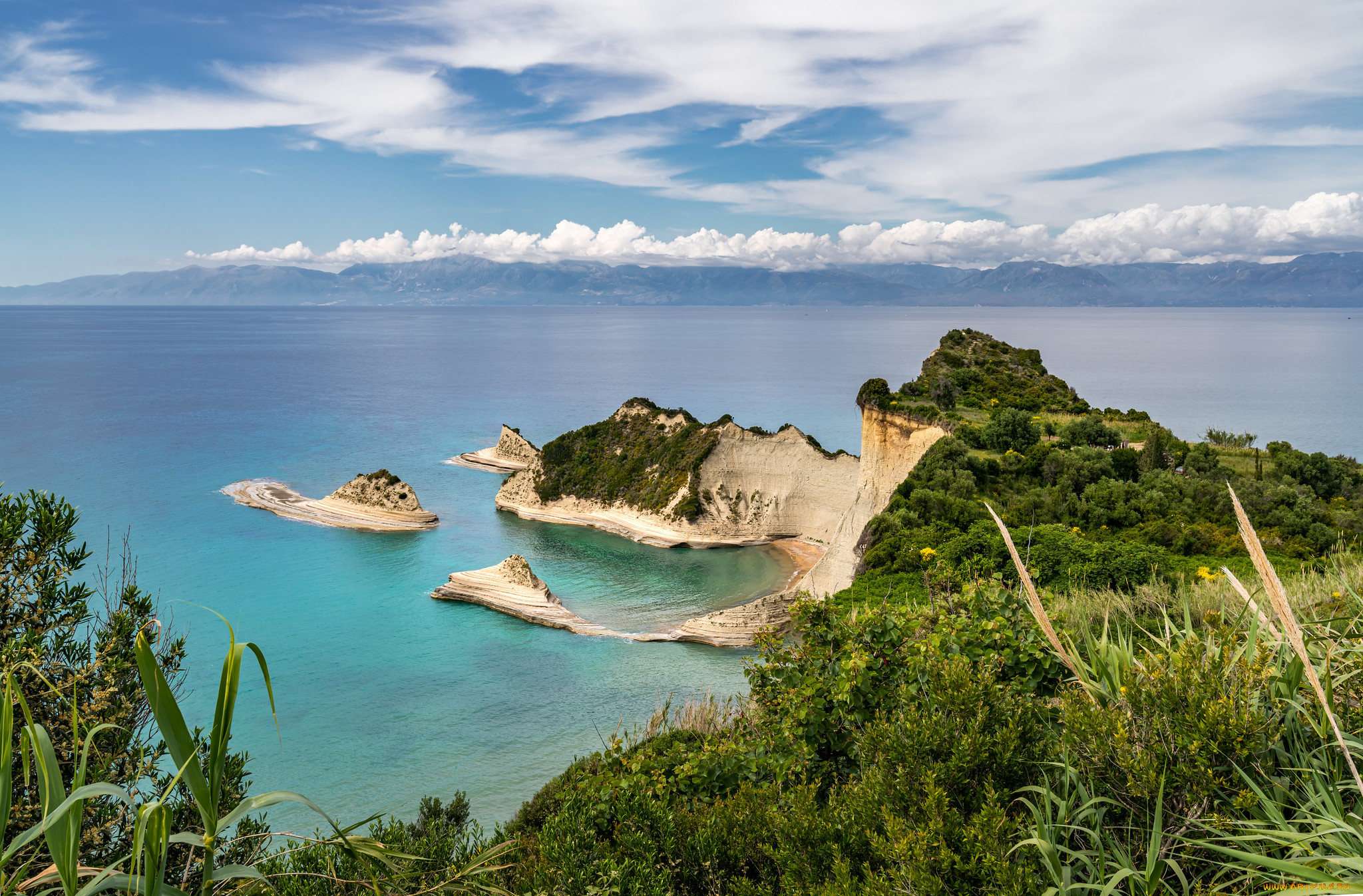 природа, побережье, простор