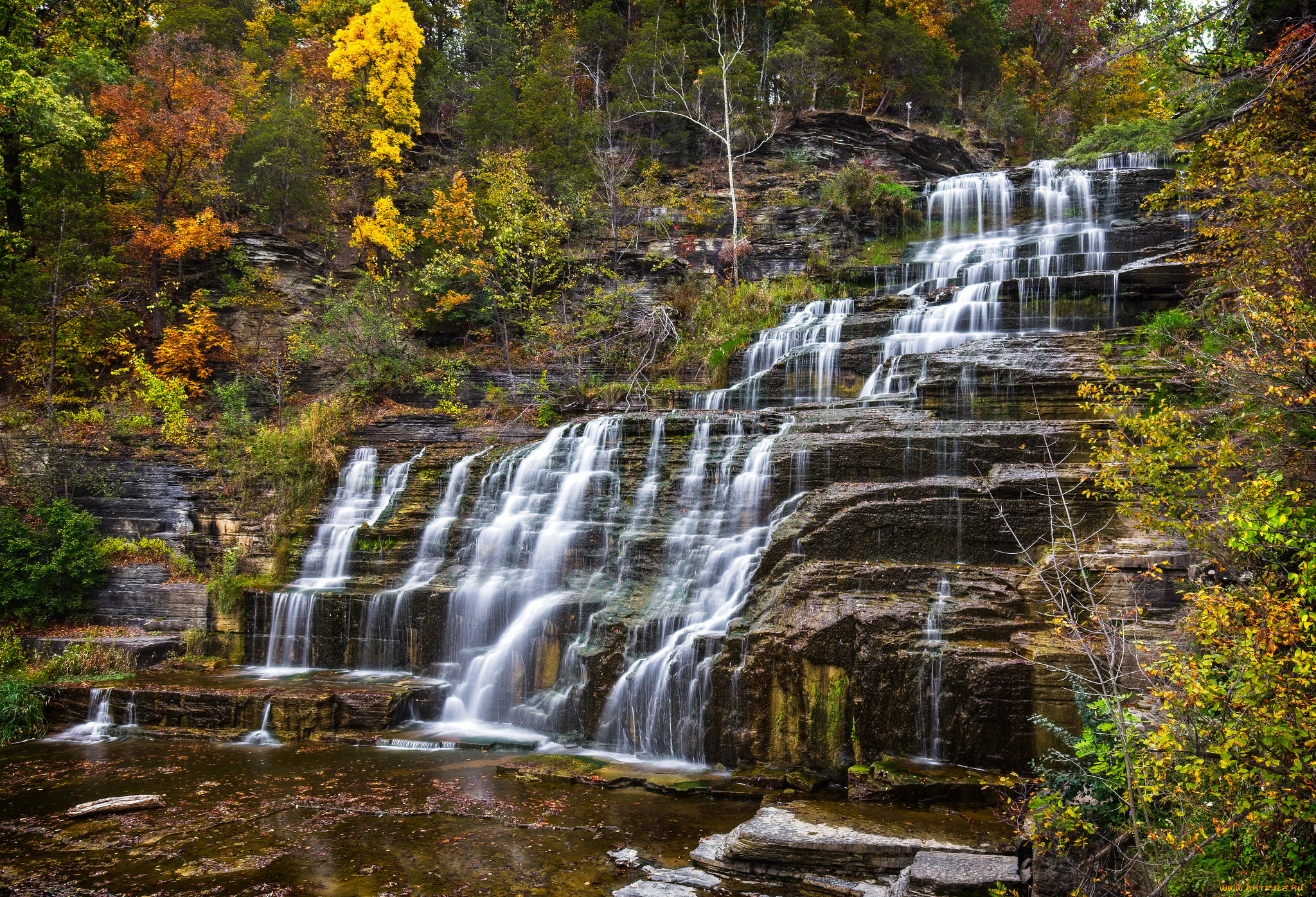 природа, водопады, простор