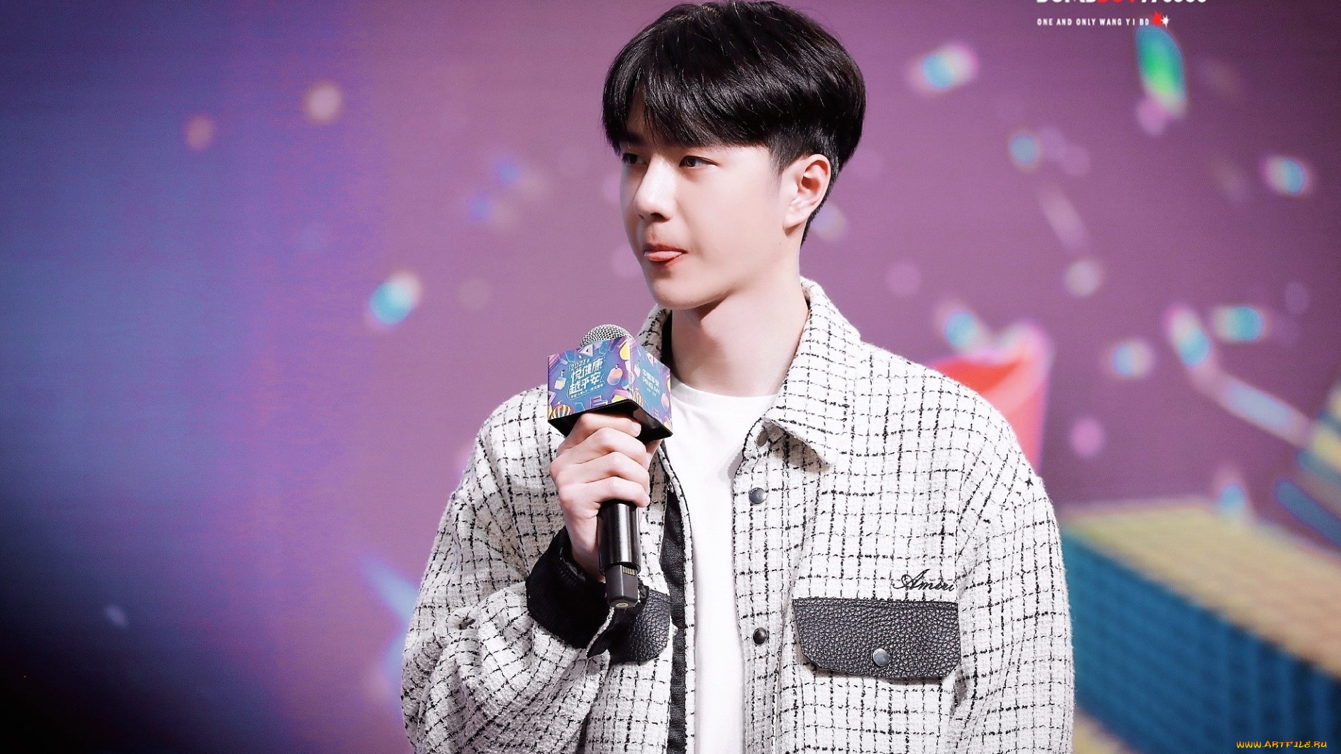 мужчины, wang, yi, bo, пиджак, микрофон, язык