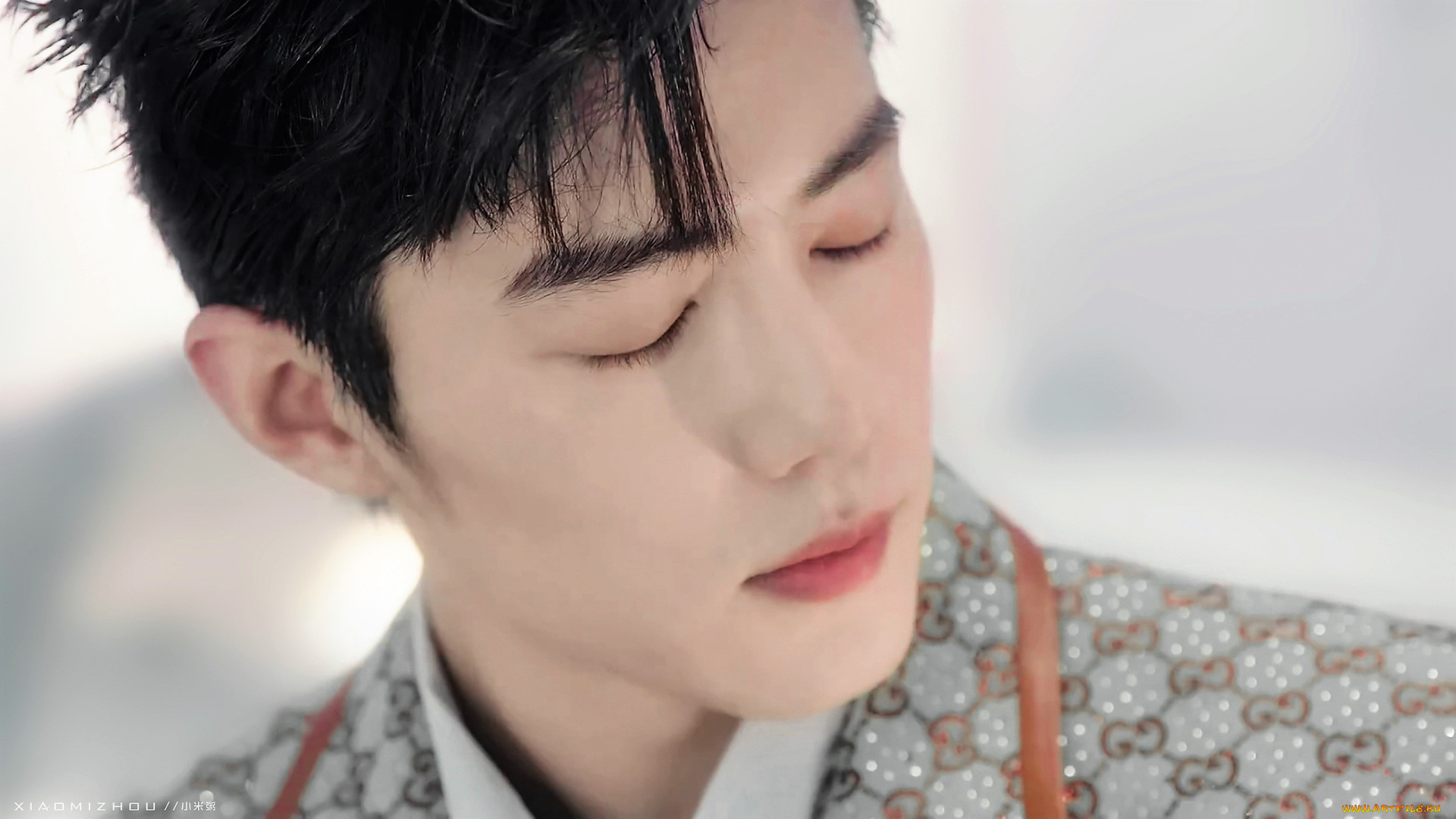 мужчины, xiao, zhan, лицо, пиджак