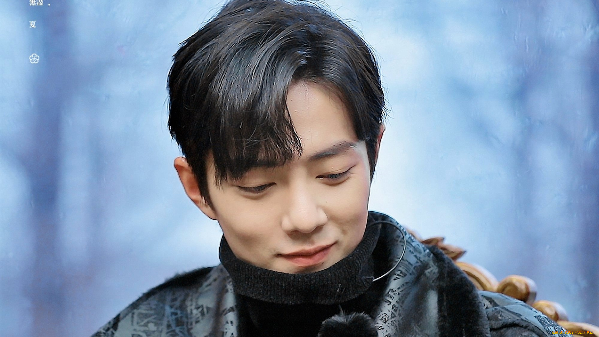 мужчины, xiao, zhan, лицо, свитер, куртка