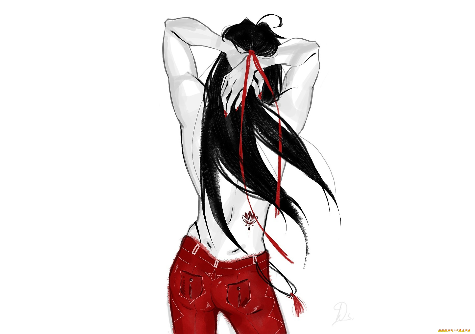 аниме, mo, dao, zu, shi, вэй, усянь, лента, тату, джинсы