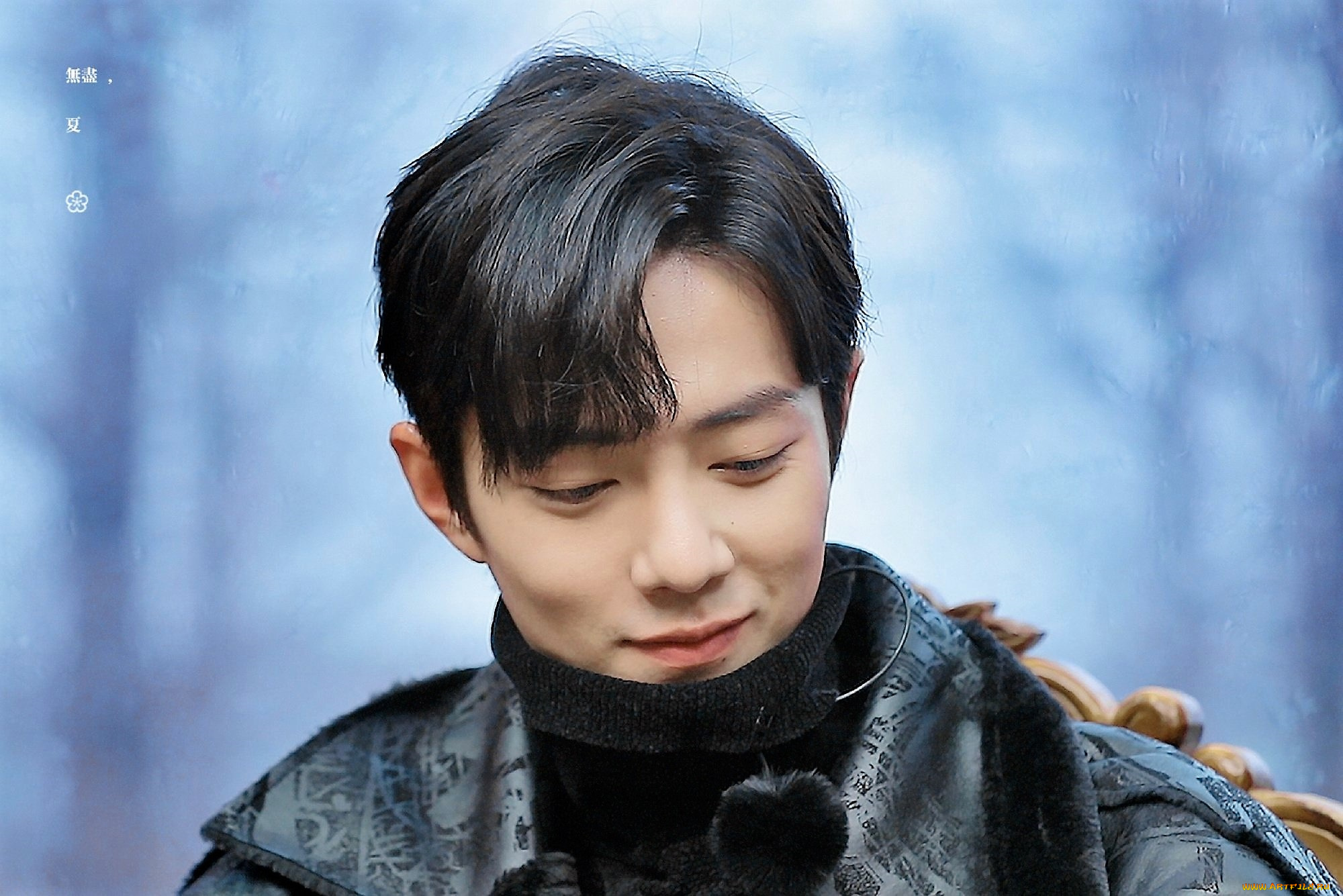 мужчины, xiao, zhan, лицо, свитер, куртка