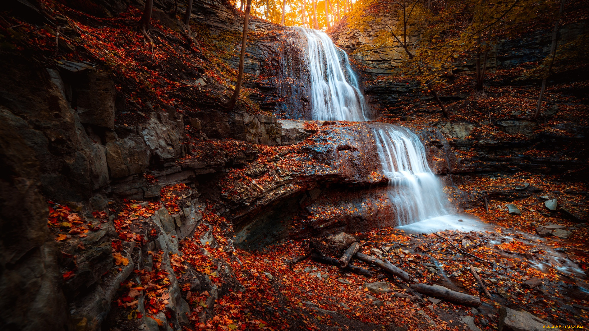 природа, водопады, пейзаж