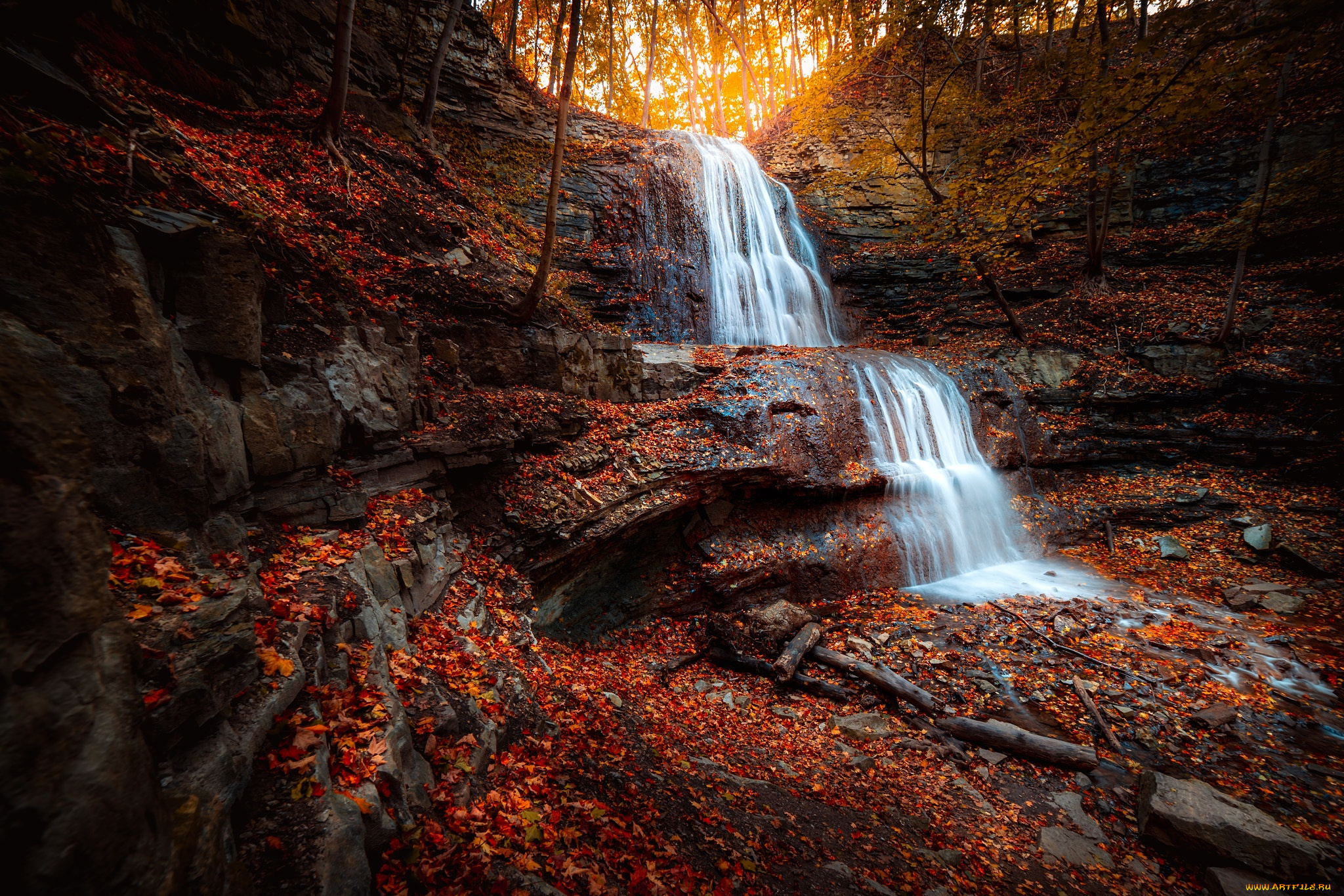 природа, водопады, пейзаж
