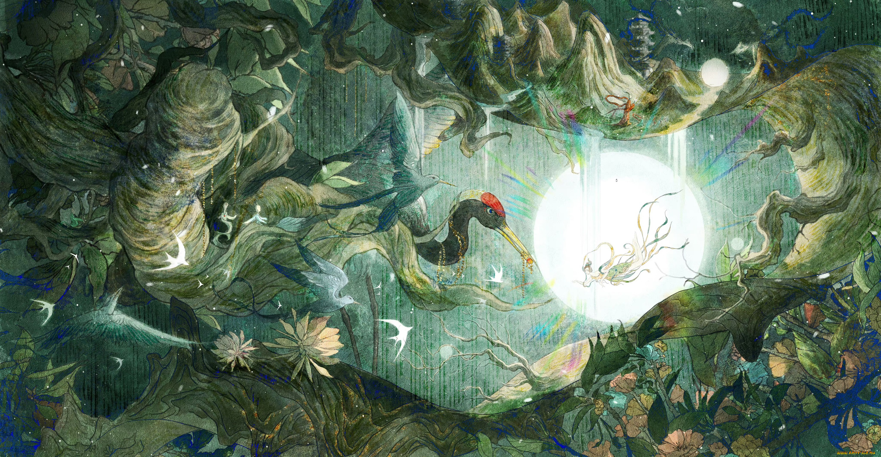 аниме, животные, , существа, девушка