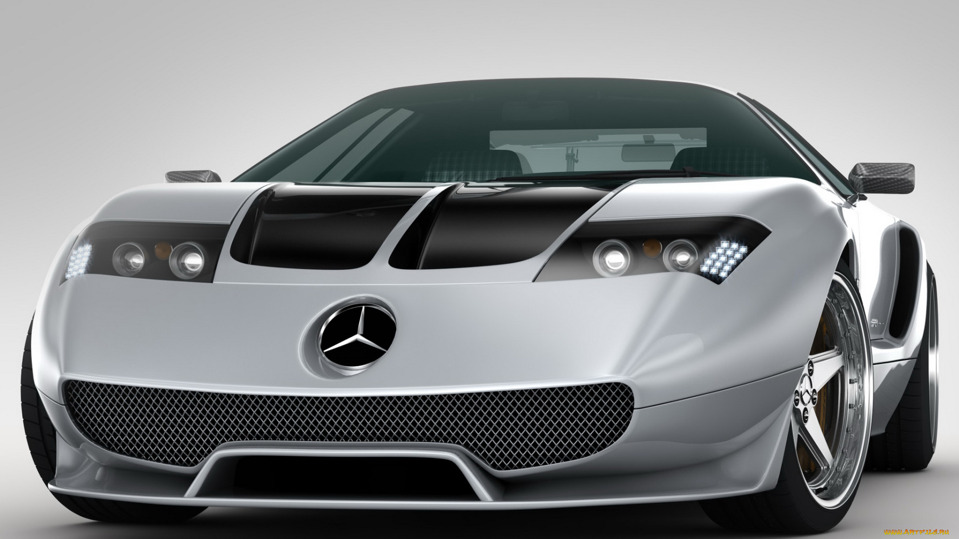 gwa, mercedes, benz, ciento, once, автомобили, 3д, gullwing, doors