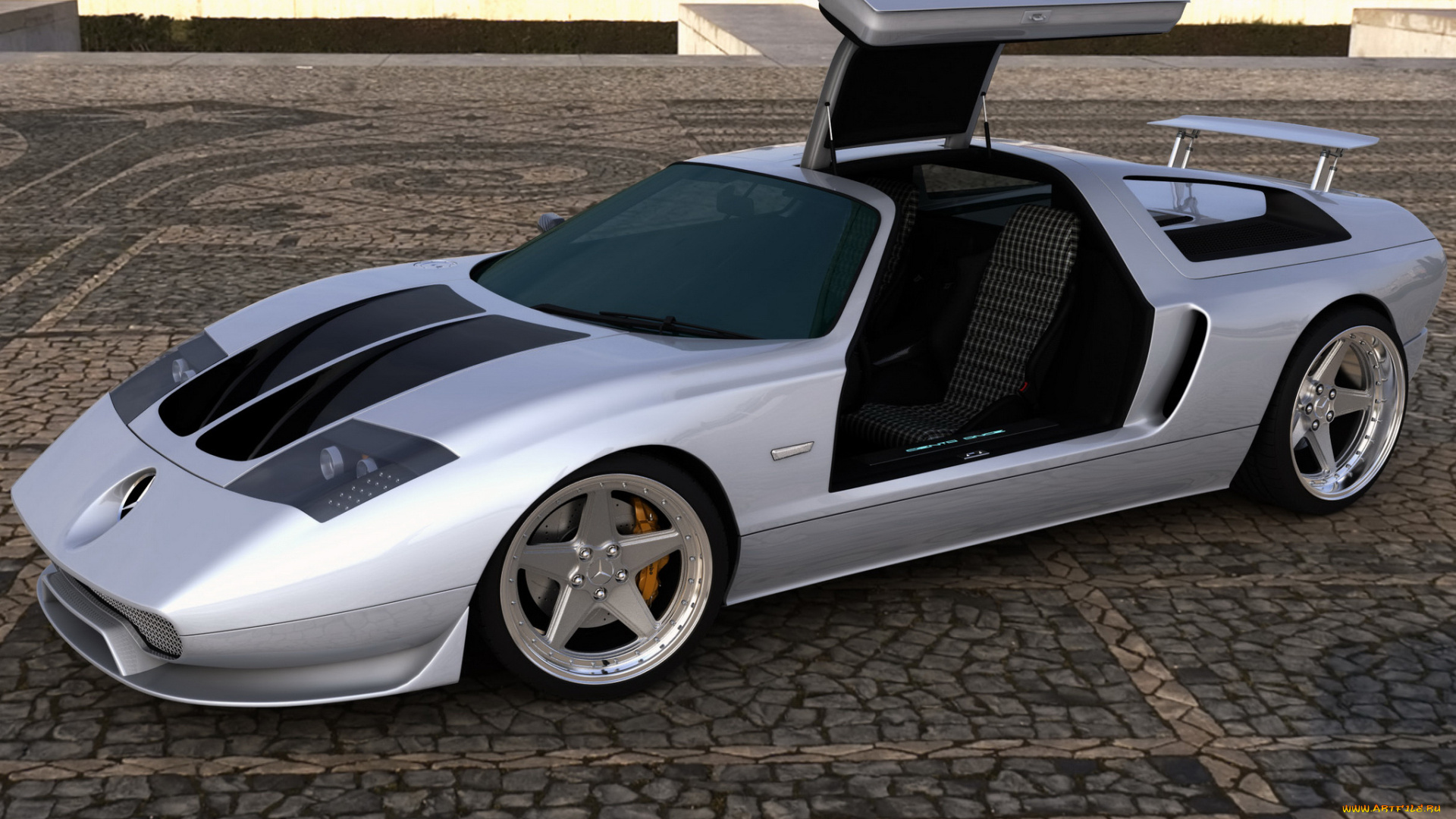 gwa, mercedes, benz, ciento, once, автомобили, 3д, gullwing, doors