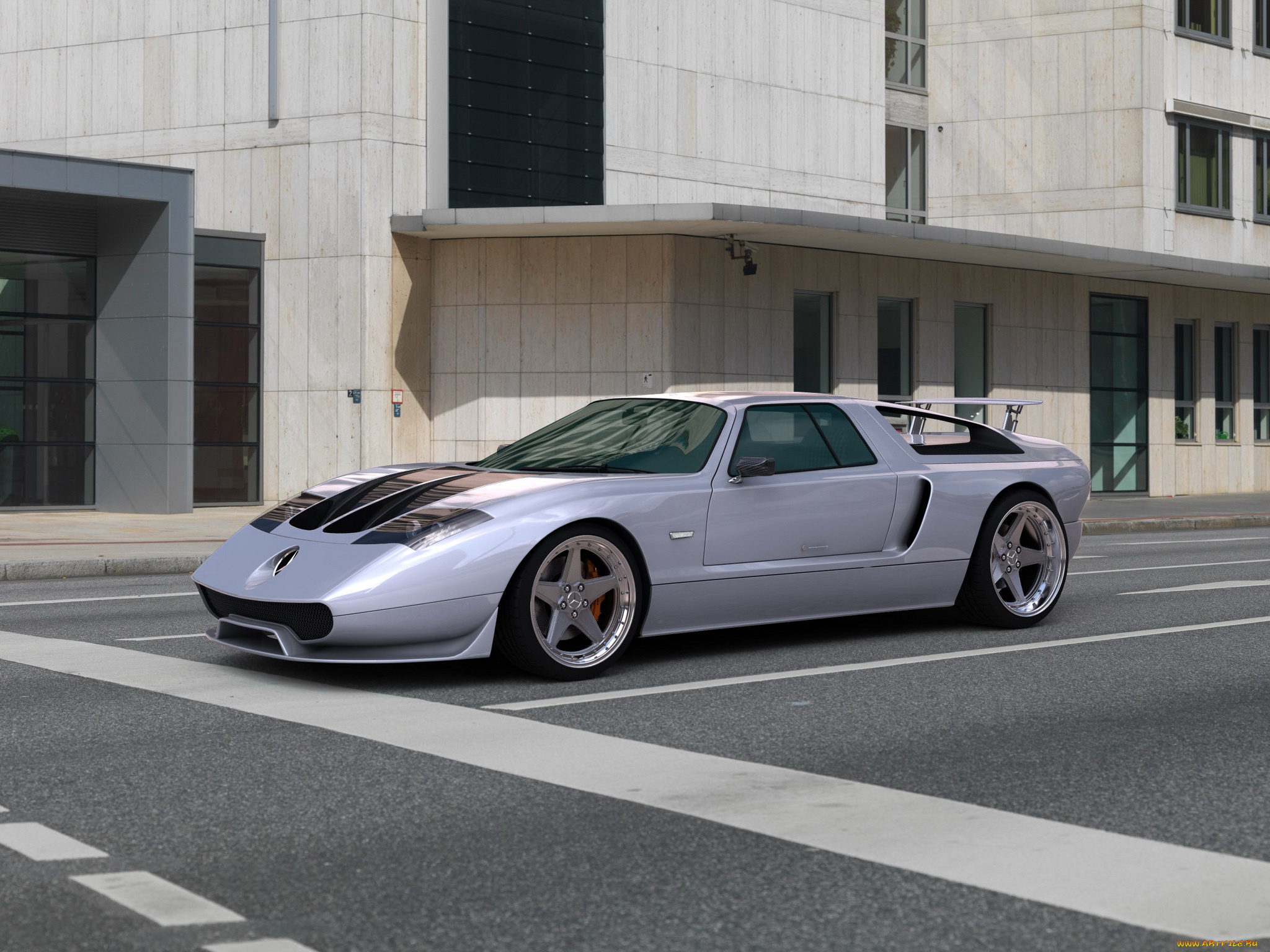 gwa, mercedes, benz, ciento, once, автомобили, 3д, gullwing, doors