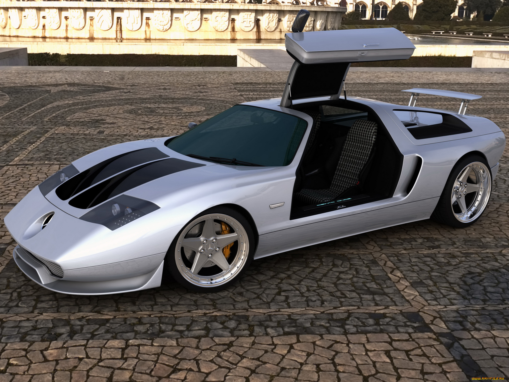 gwa, mercedes, benz, ciento, once, автомобили, 3д, gullwing, doors