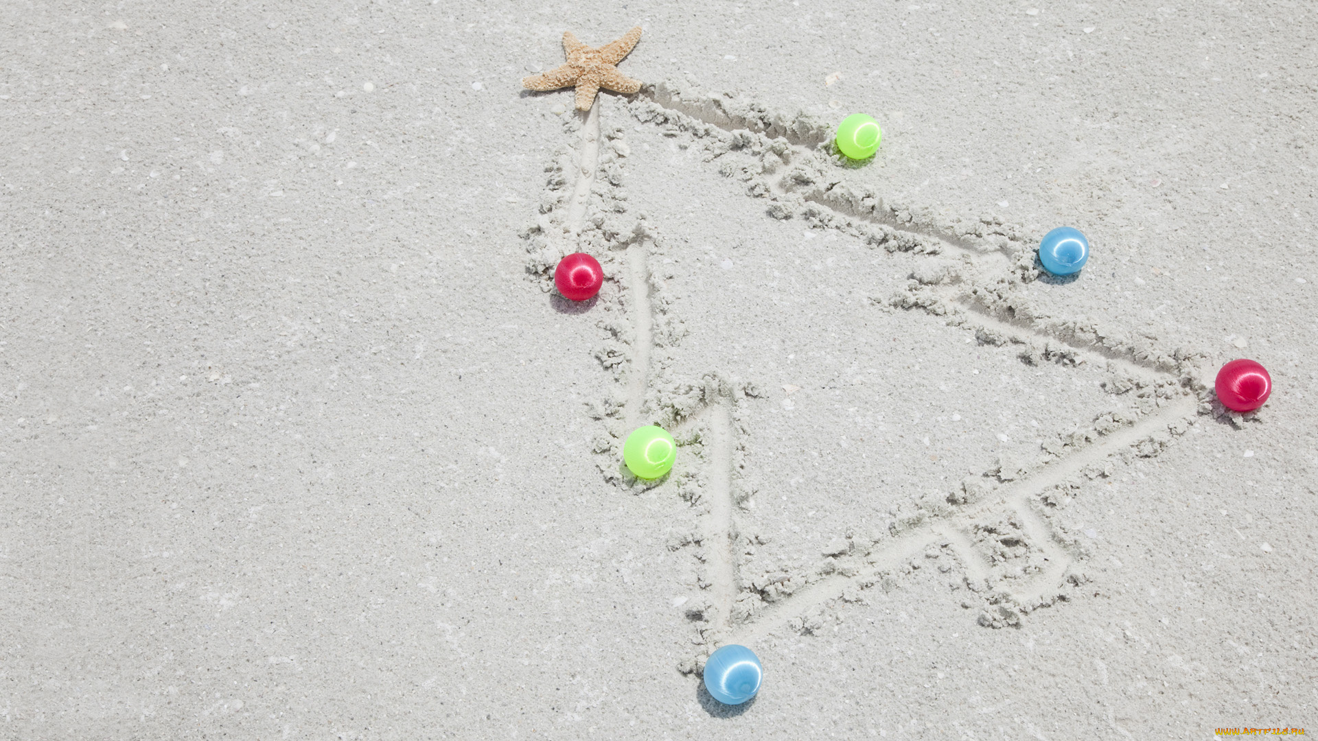 праздничные, разное, новый, год, игрушки, песок, елка