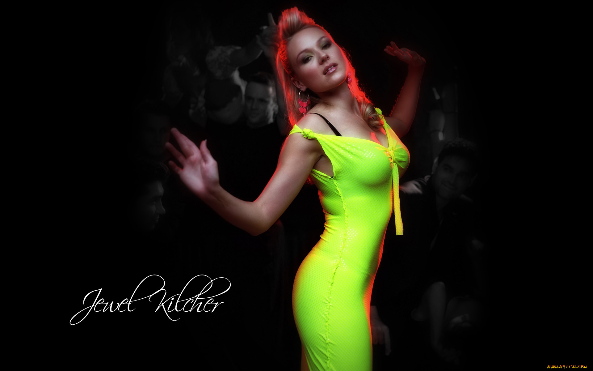 музыка, jewel, яркое, платье