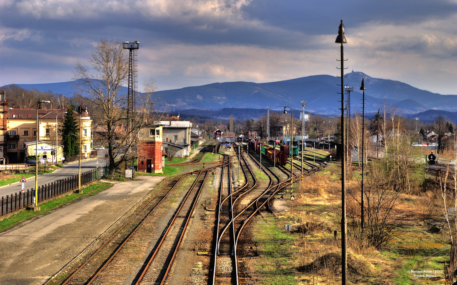 разное, транспортные, средства, магистрали, рельсы, горы, железная, дорога