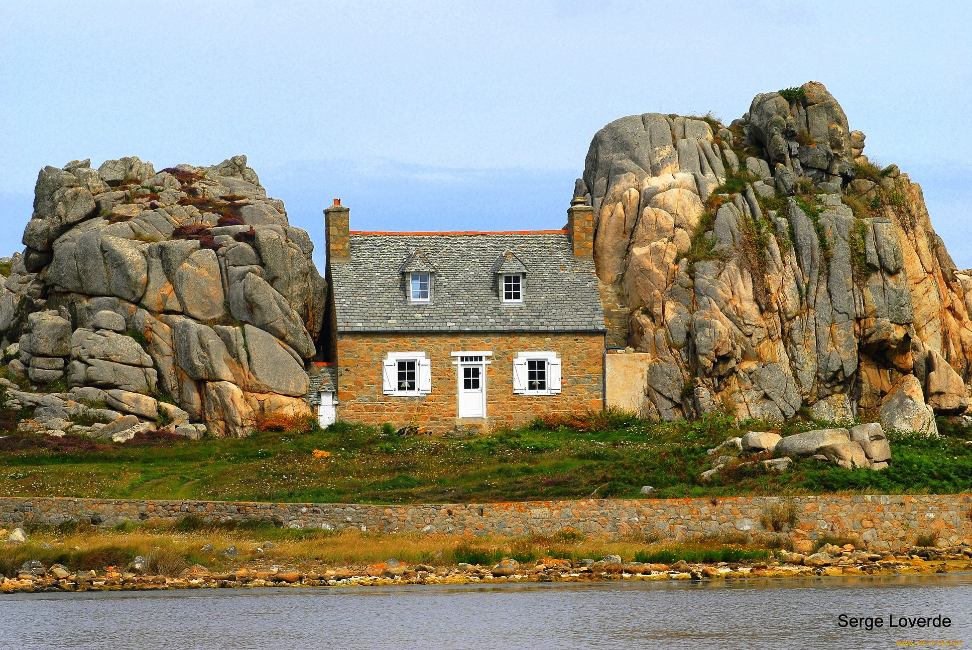 plougrescant, города, здания, дома, франция, бретань