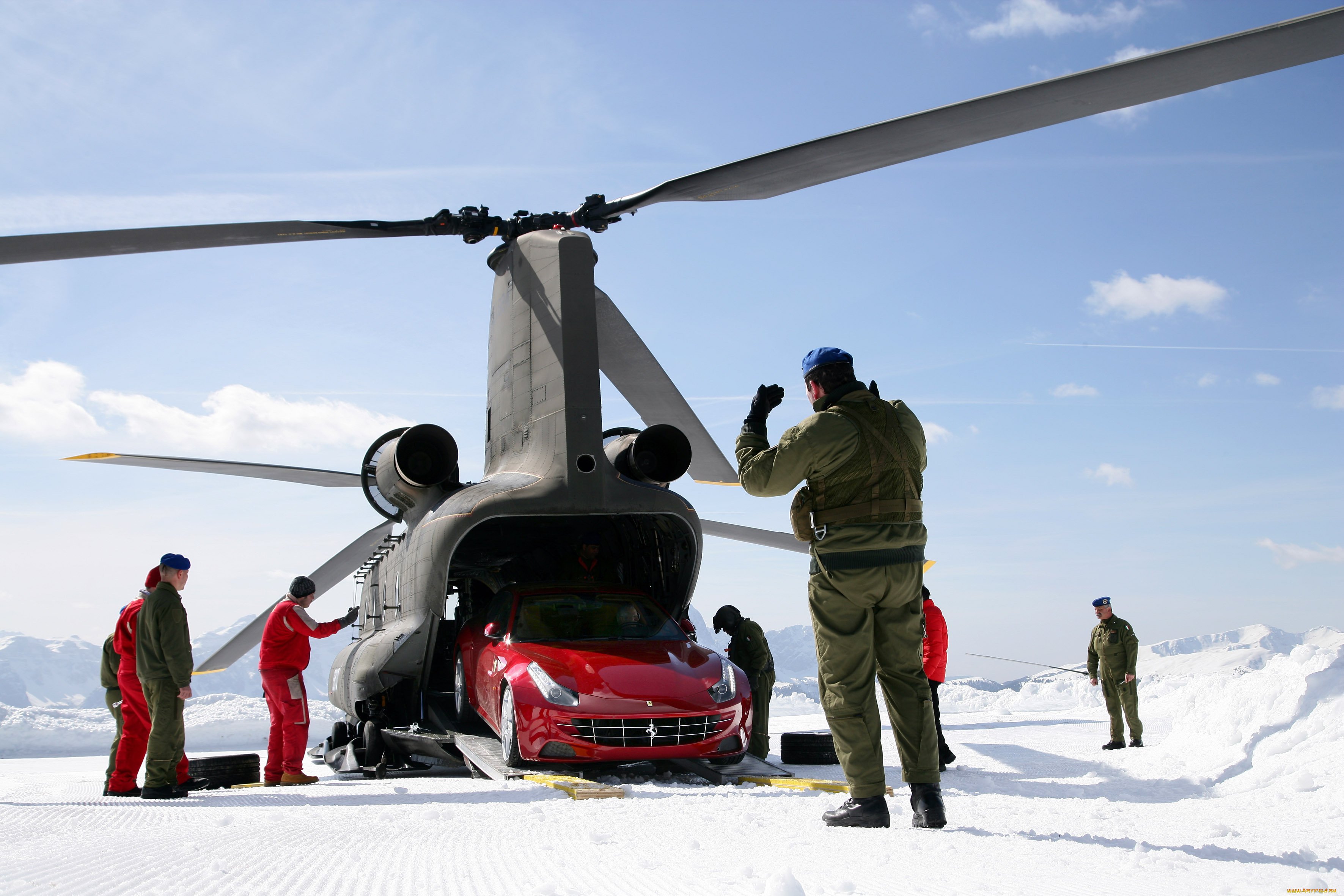 ferrari, ff, автомобили, boeing, ch-47, chinook