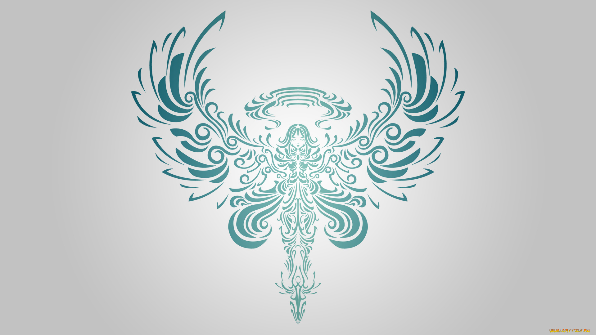 angel, векторная, графика, ангел, крылья, узор