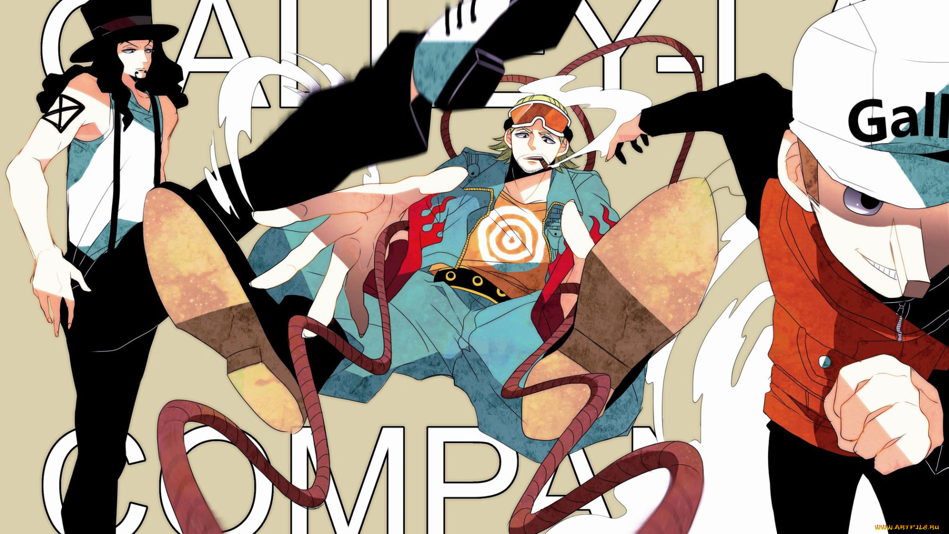 аниме, one, piece, rob, lucci, paulie, kaku