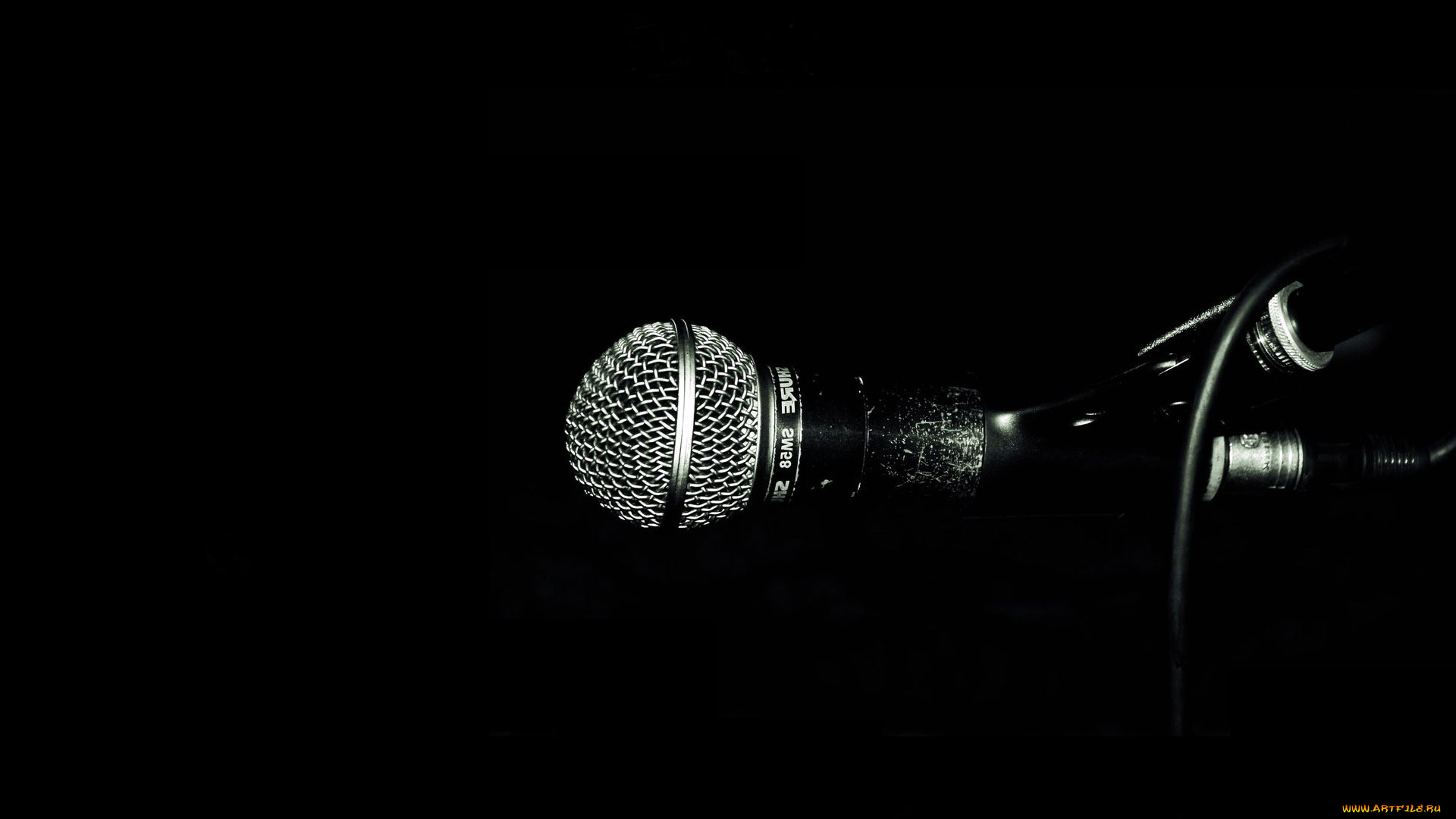 студийный, микрофон, музыка, другое, черный, фон