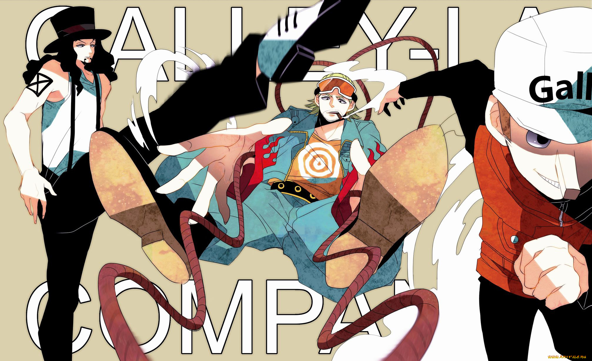 аниме, one, piece, rob, lucci, paulie, kaku