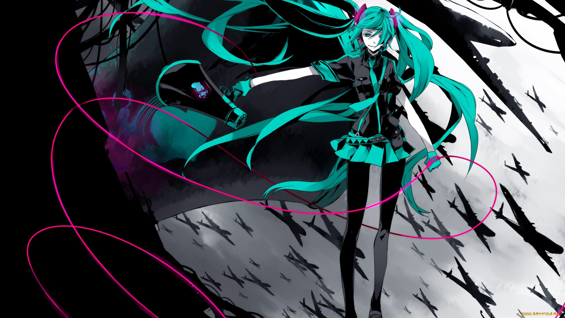 аниме, vocaloid, hatsune, miku
