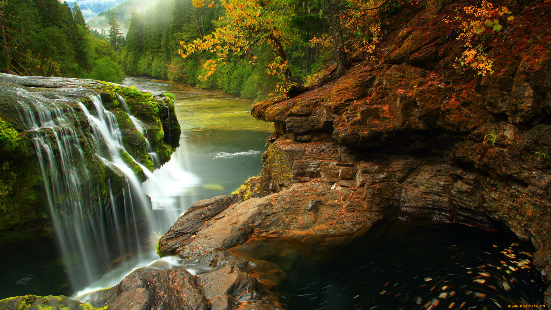 gifford, pinchot, national, forest, , washington, природа, водопады, лес, водопад, камни, река