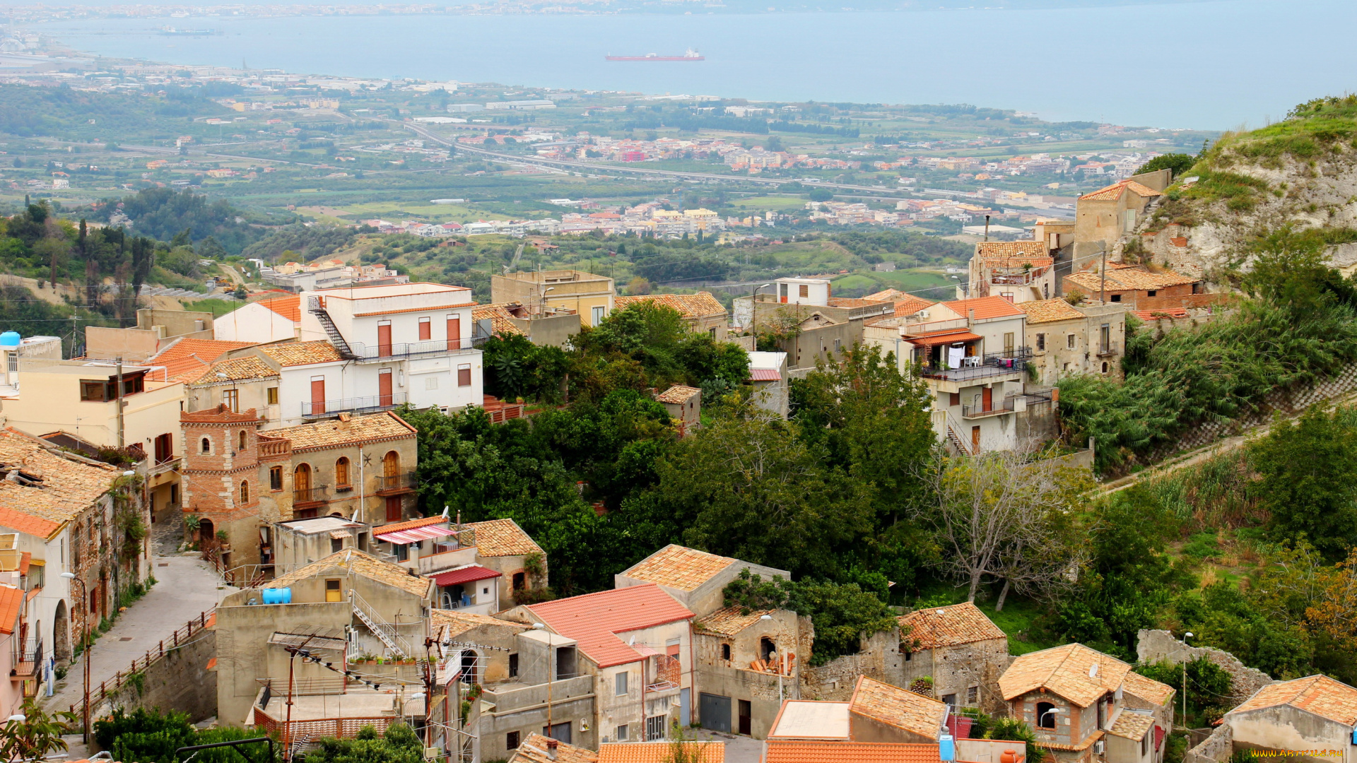 италия, сицилия, venetico, superiore, города, -, здания, , дома, дома, venetico, superiore, сицилия, италия