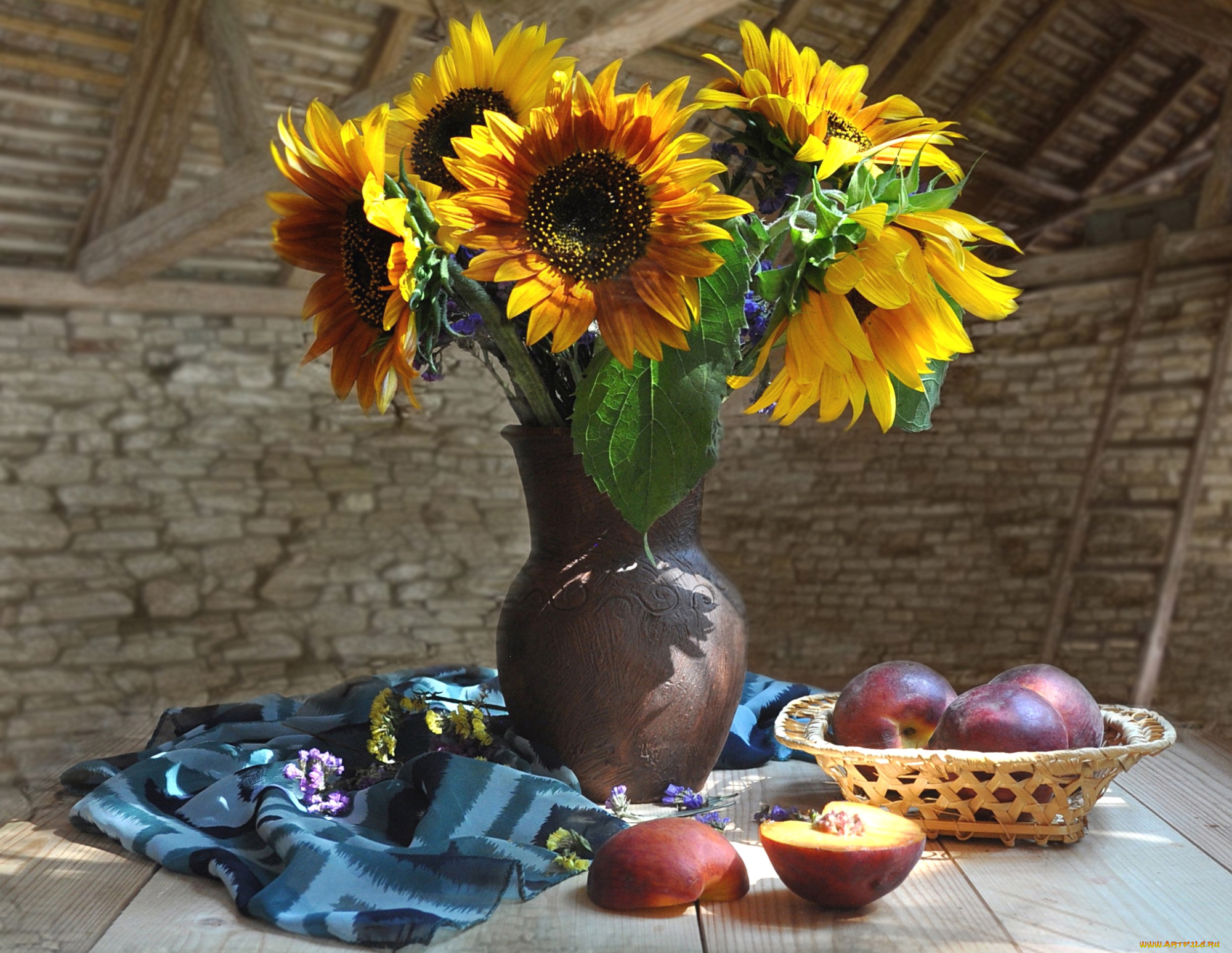 еда, персики, , сливы, , абрикосы, подсолнухи, нектарины