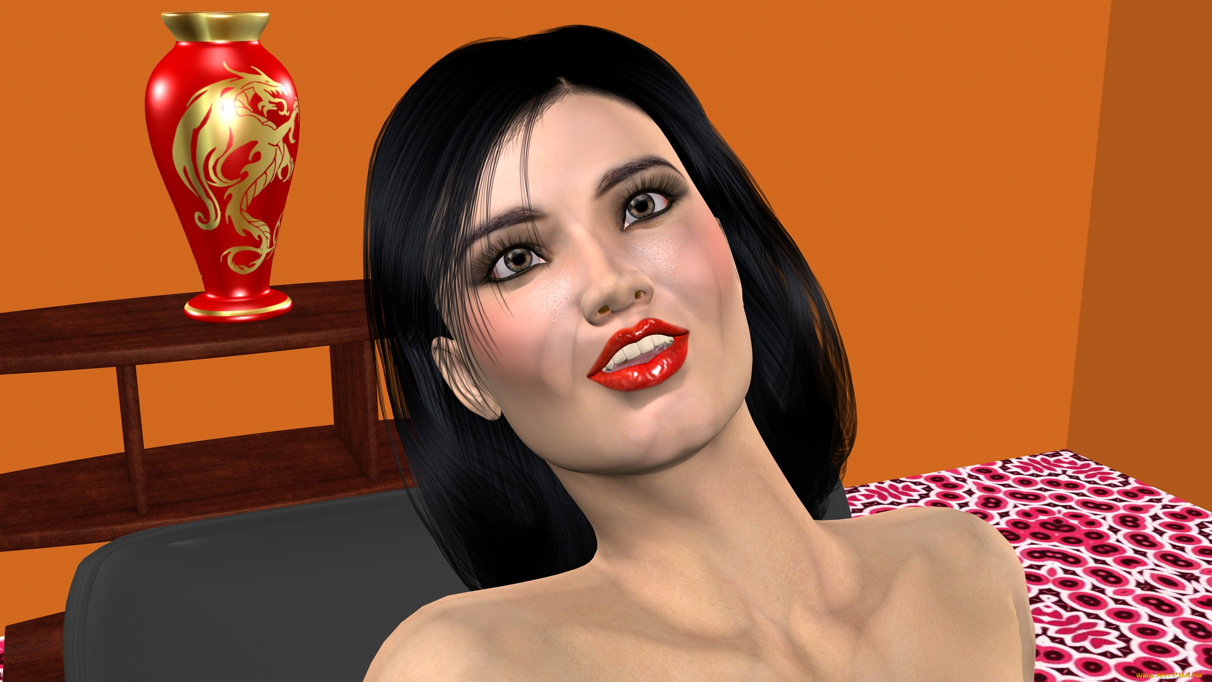 3д, графика, portraits, , портрет, девушка, лицо