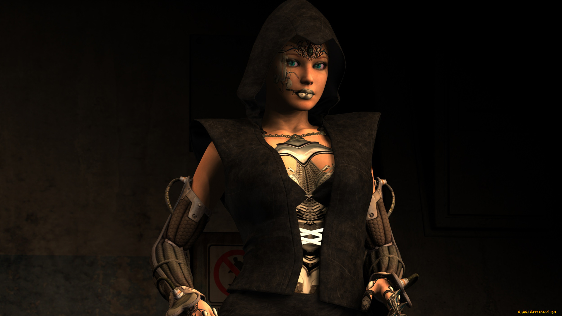 3д, графика, амазонки, , amazon, девушка, взгляд, фон, когти