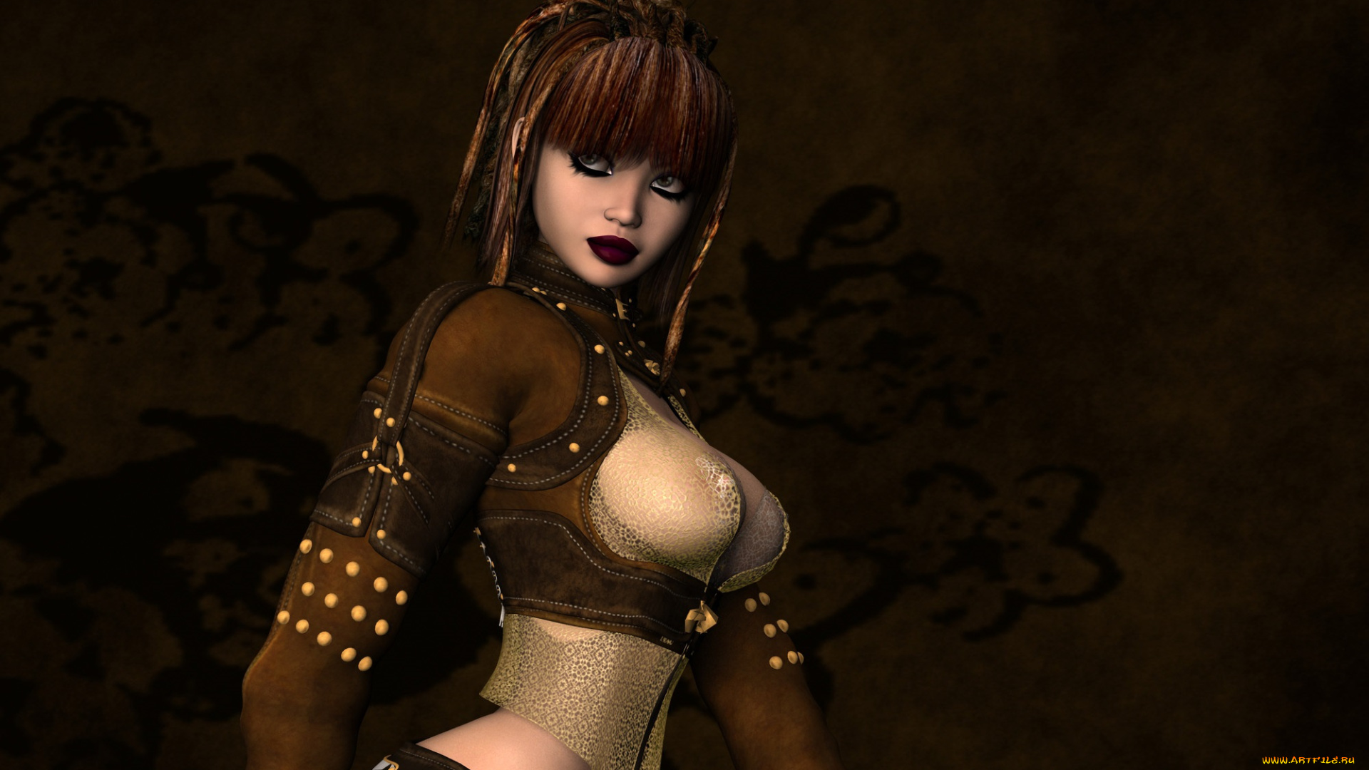 3д, графика, люди, , people, девушка, взгляд, фон