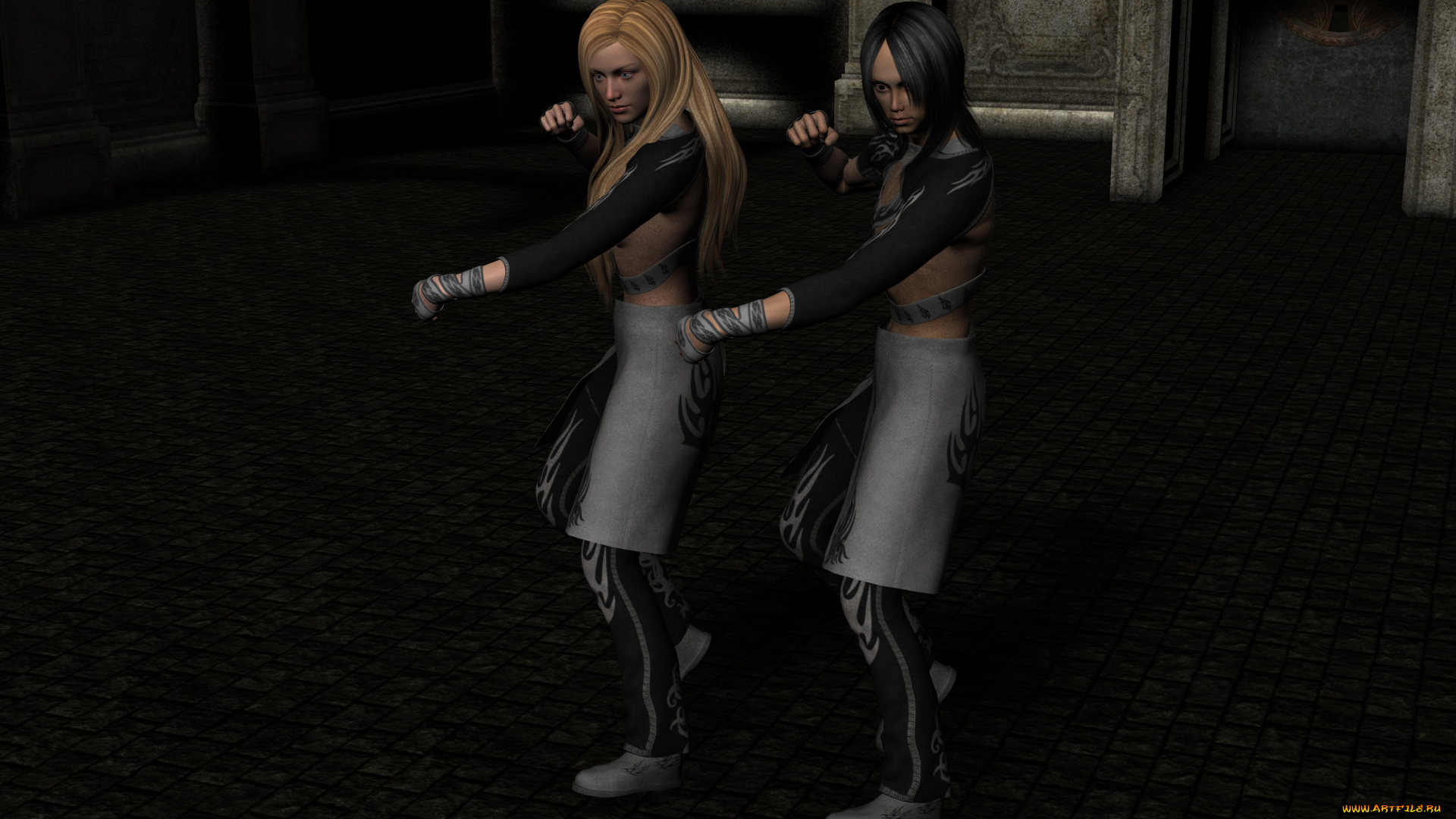 3д, графика, люди, , people, девушки, взгляд, фон, поза