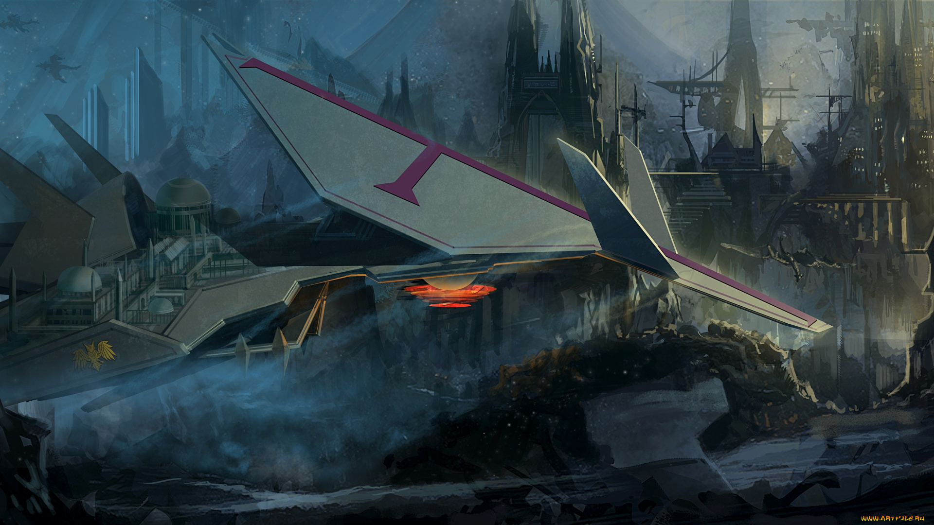 аниме, pixiv, fantasia, арт, ino, satsu, pixiv, fantasia, фантастика, корабль