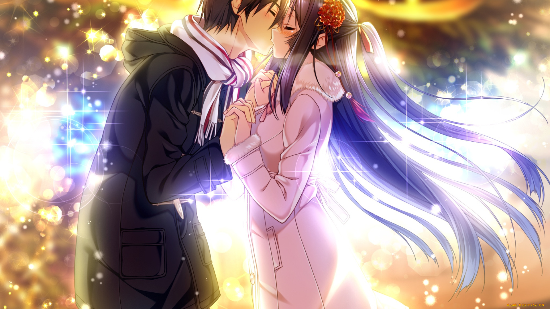 аниме, unknown, , другое, романтика, девушка, парень, арт, поцелуй, пара, piromizu, takayashiro, sayuki, amakano