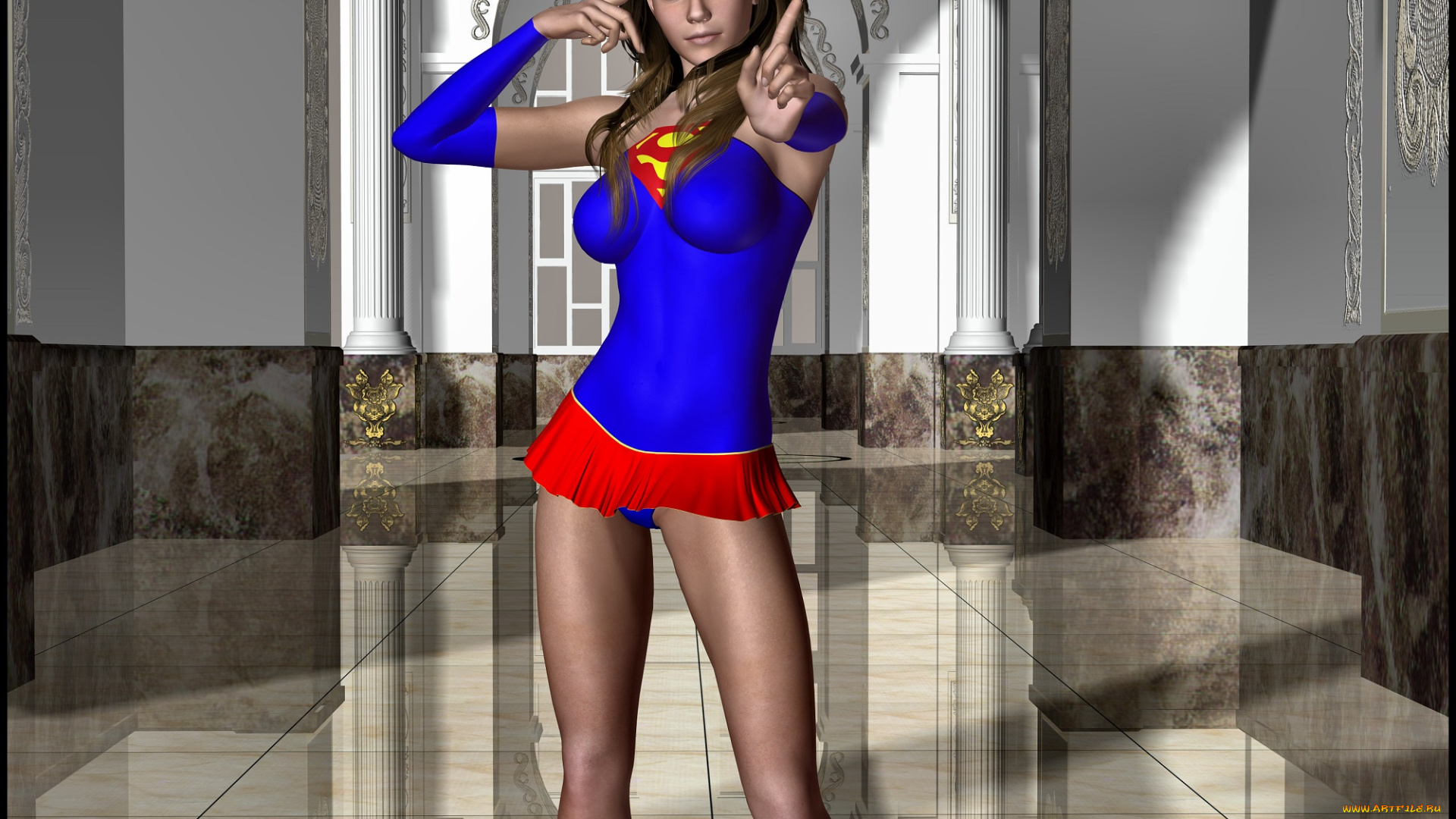 lordsnot, 3д, графика, фантазия, , fantasy, девушка, взгляд, фон, супермен