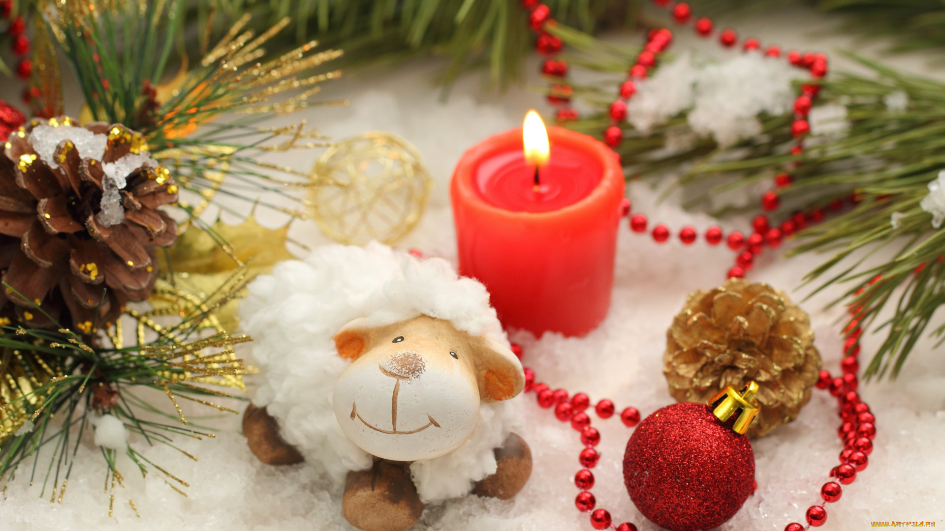 праздничные, фигурки, 2015, овечка, decoration, sheep, new, year, happy, украшения, новый, год