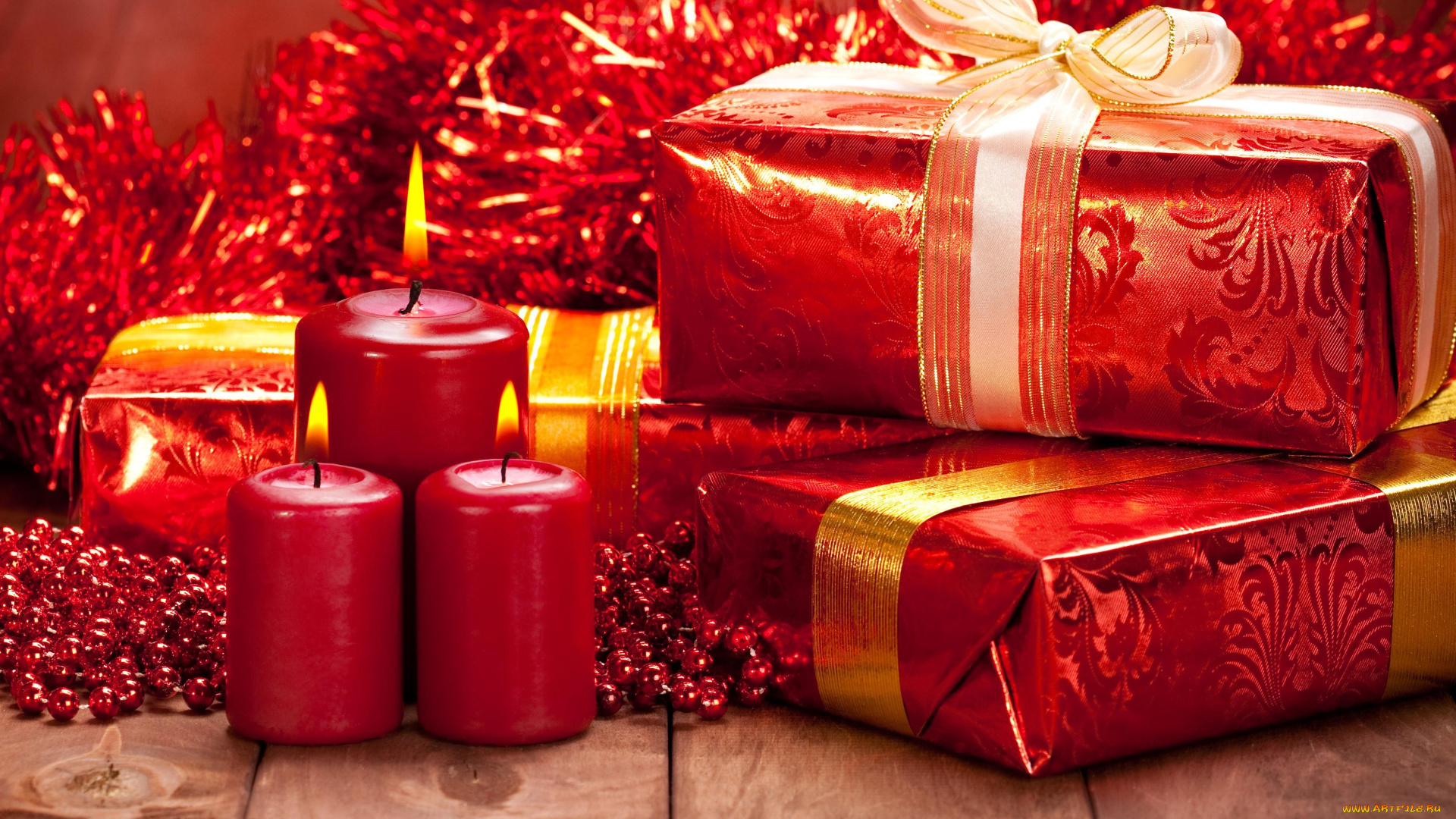 праздничные, новогодние, свечи, новый, год, рождество, christmas