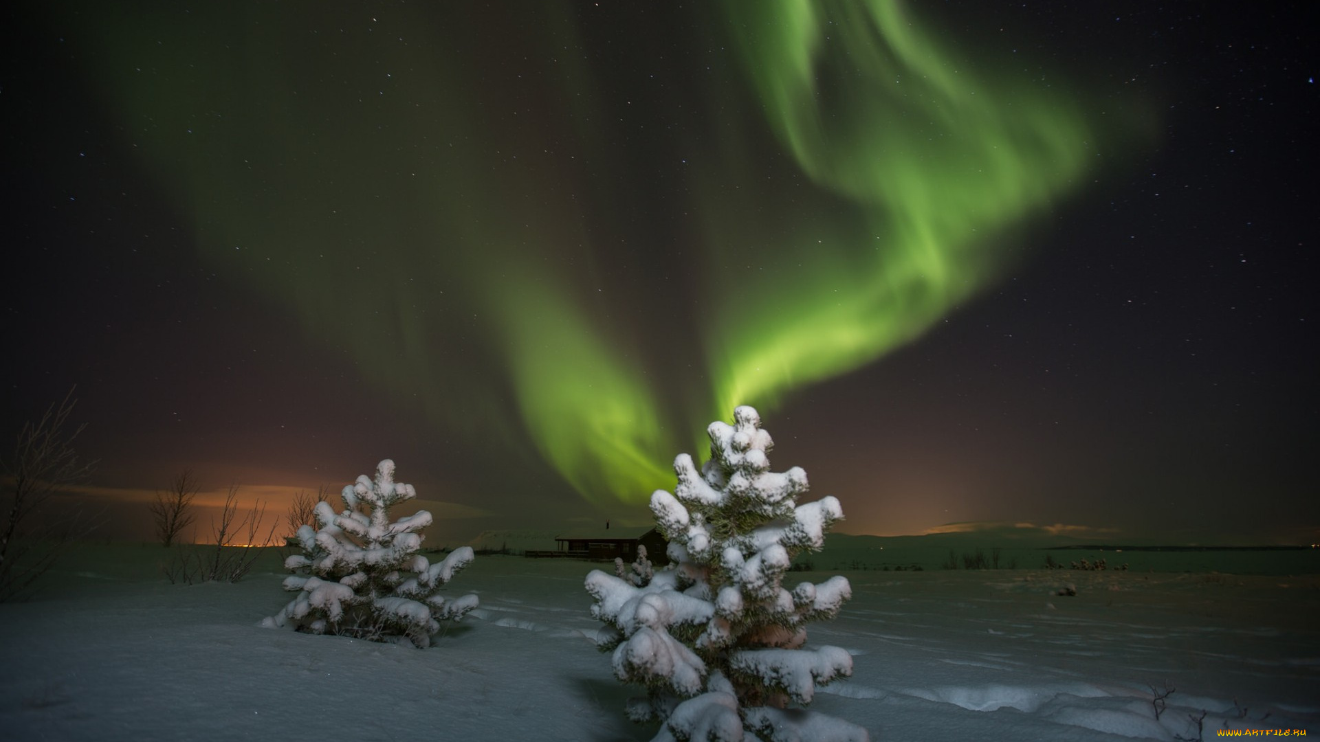 природа, северное, сияние, звезды, aurora, borealis, ночь, северное, сияние, зима