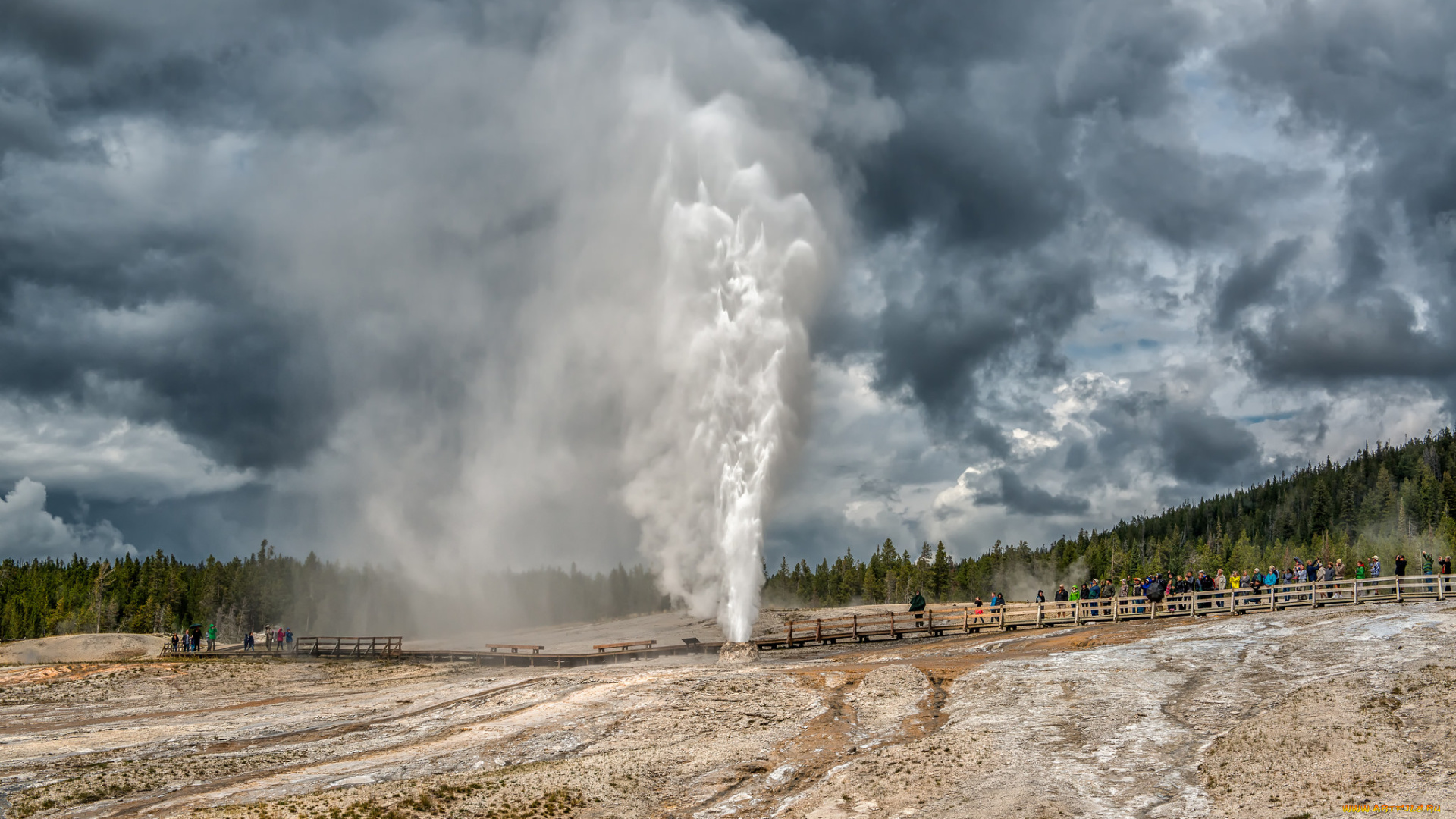 природа, стихия, плато, гейзер