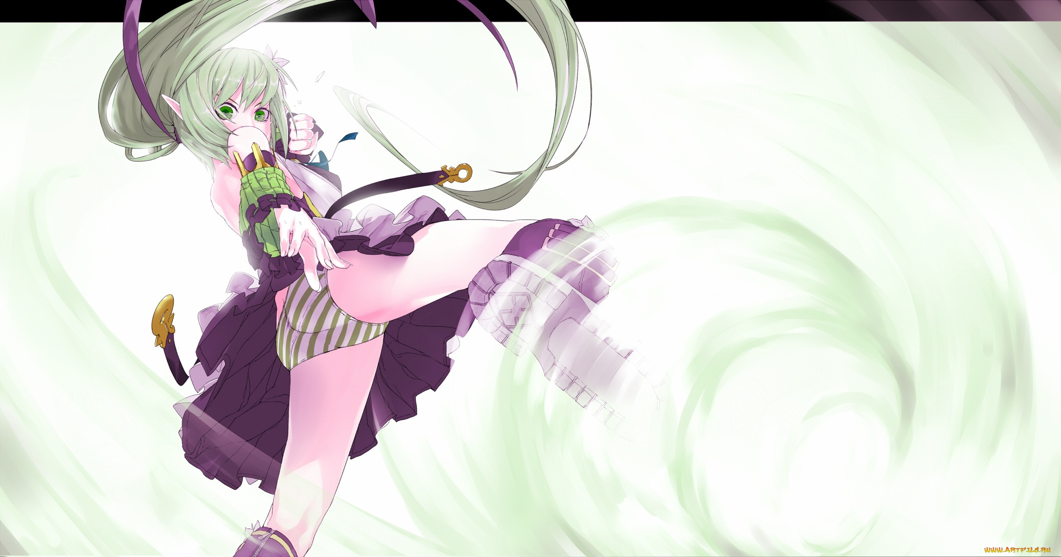 аниме, unknown, , другое, девушка, взгляд, движение