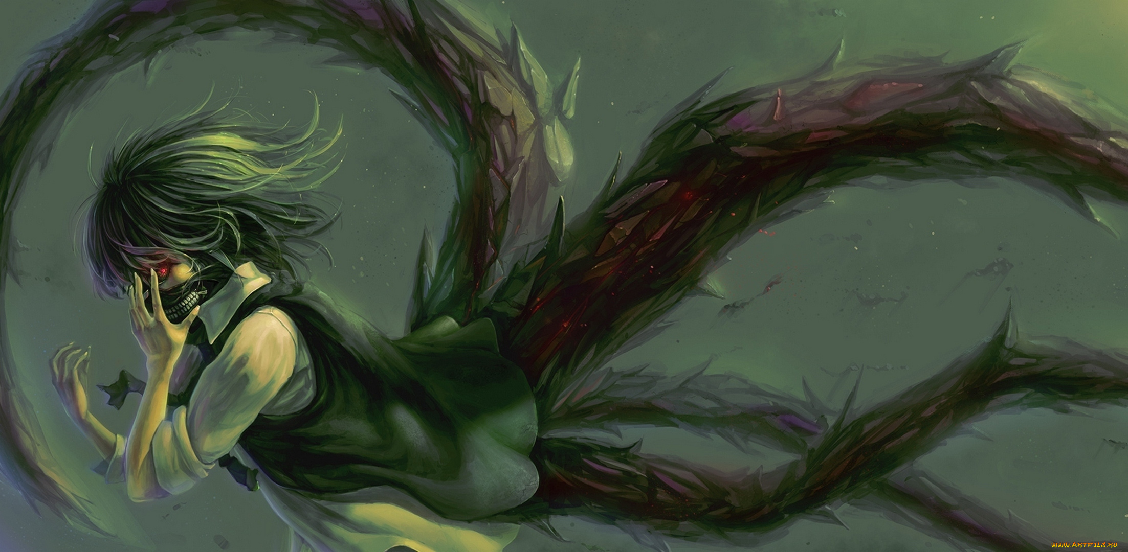 аниме, tokyo, ghoul, арт, kaneki, ken, tokyo, ghoul, монстр, narrow, токийский, гуль, маска, парень