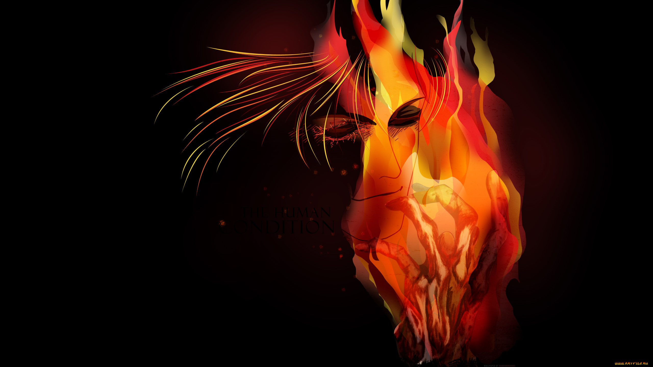 arrested, man, аниме, ангелы, , демоны, демон, парень, рука, огонь