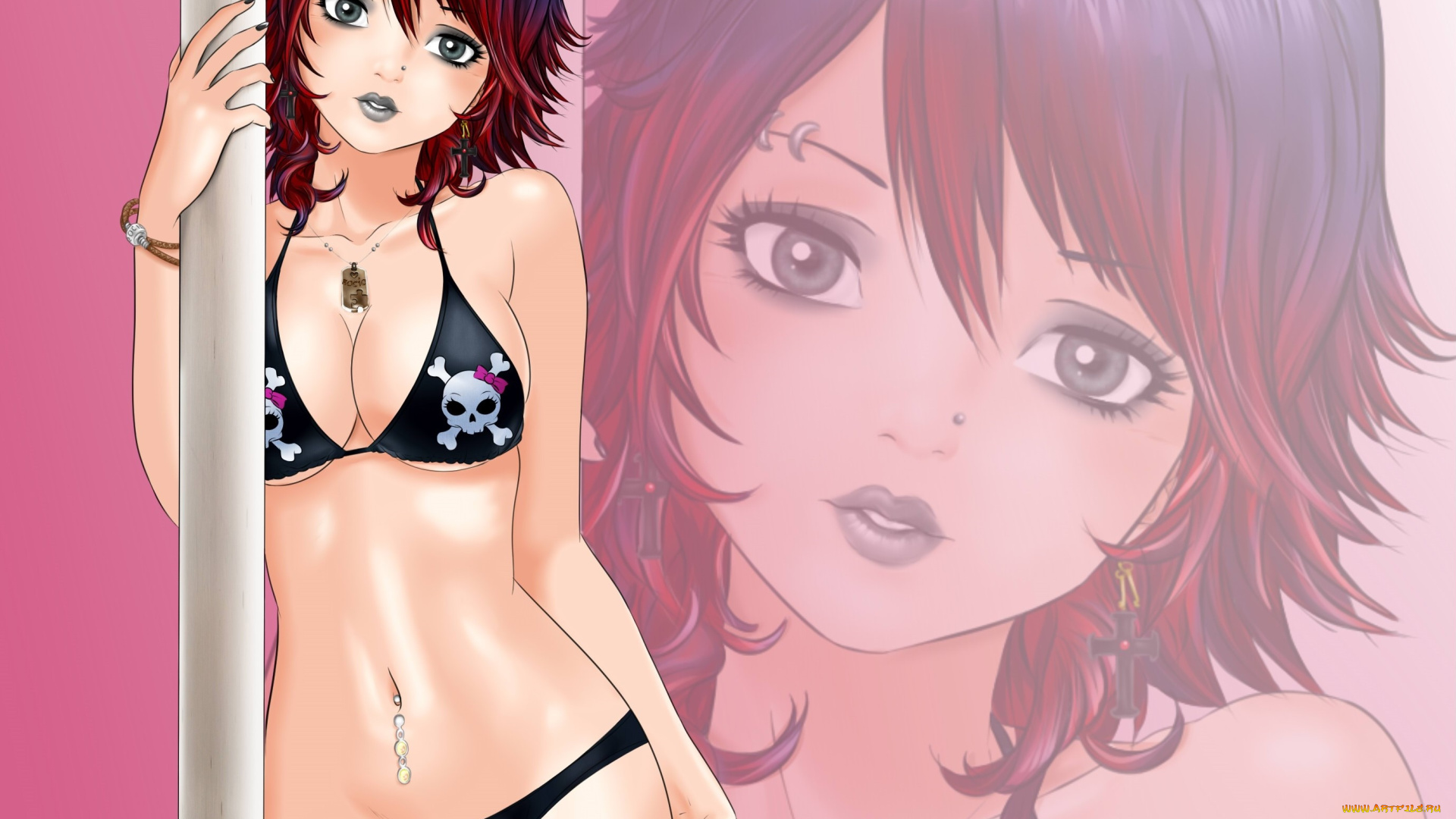 аниме, unknown, , другое, девушка, взгляд