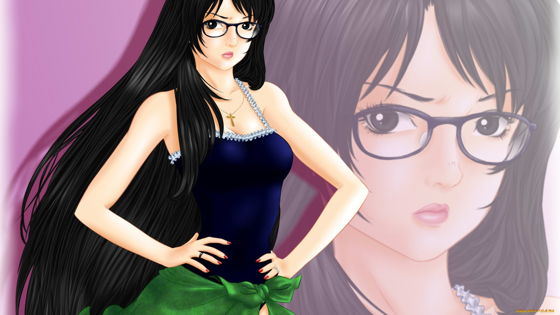 аниме, unknown, , другое, взгляд, девушка