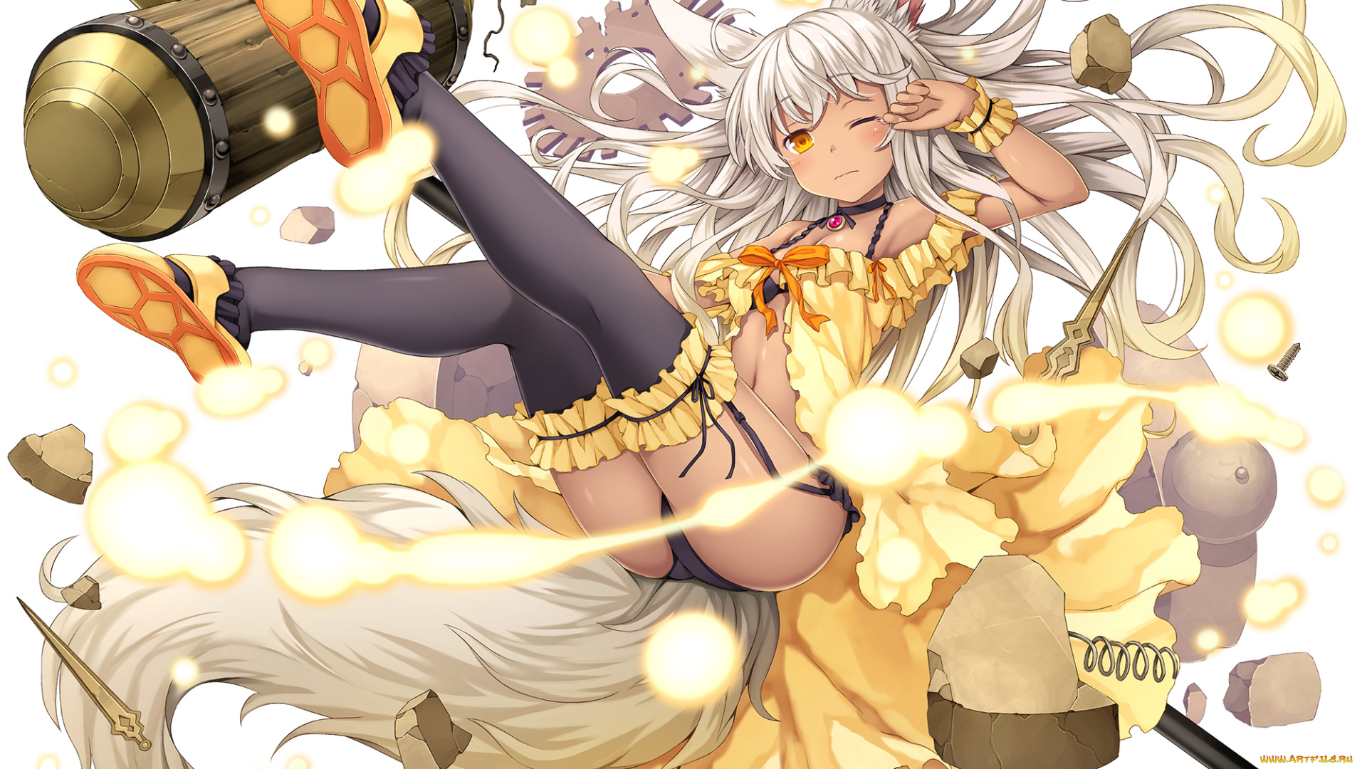 автор, , namaru, , summer, dandy, аниме, животные, , существа, kairisei, million, arthur, ушки, девушка