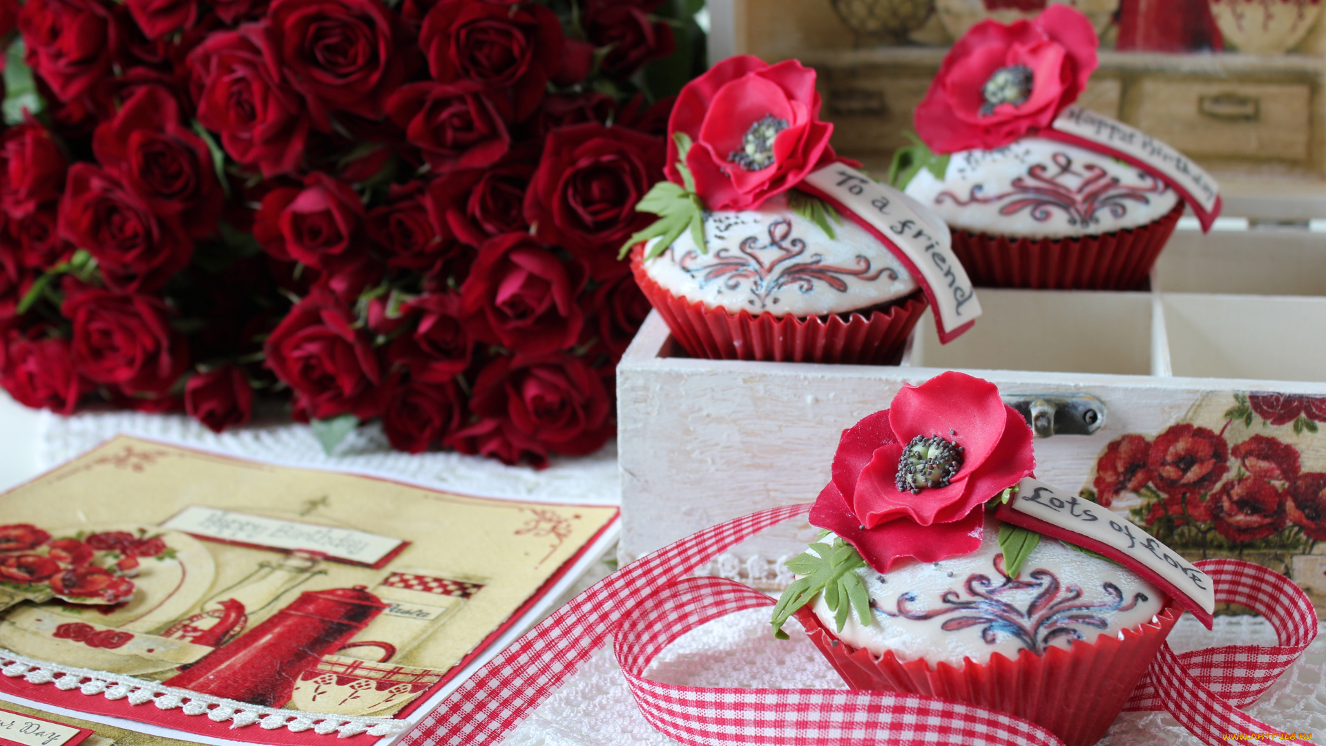 еда, пирожные, , кексы, , печенье, розы, цветы, шкатулка, пирожное, цветок, сладость